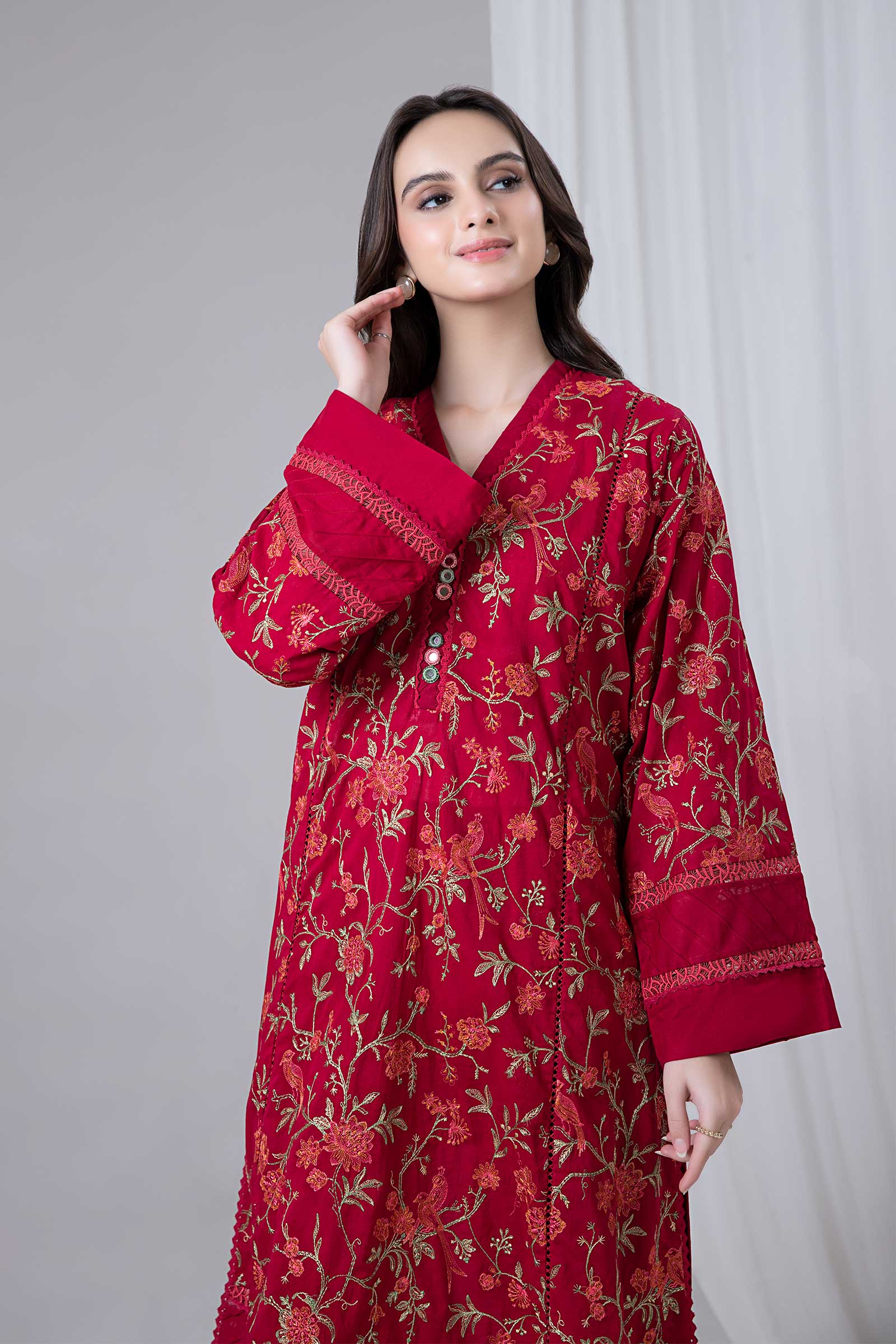 Embroidered Lawn Kurta - Image 2