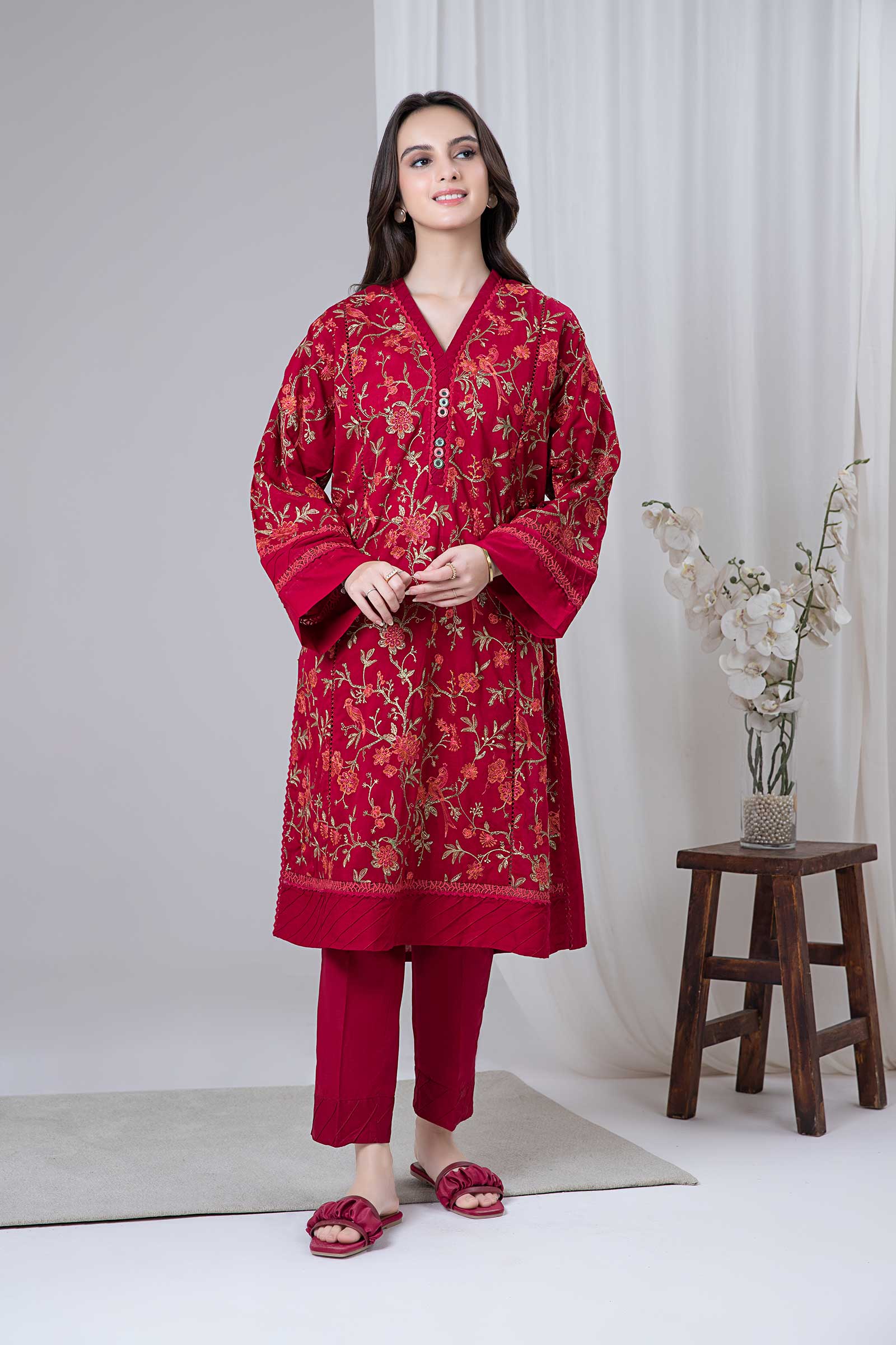 Embroidered Lawn Kurta - Image 8