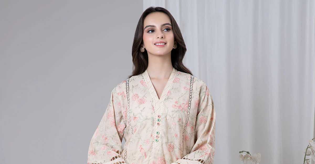 Embroidered Lawn Kurta - Image 11