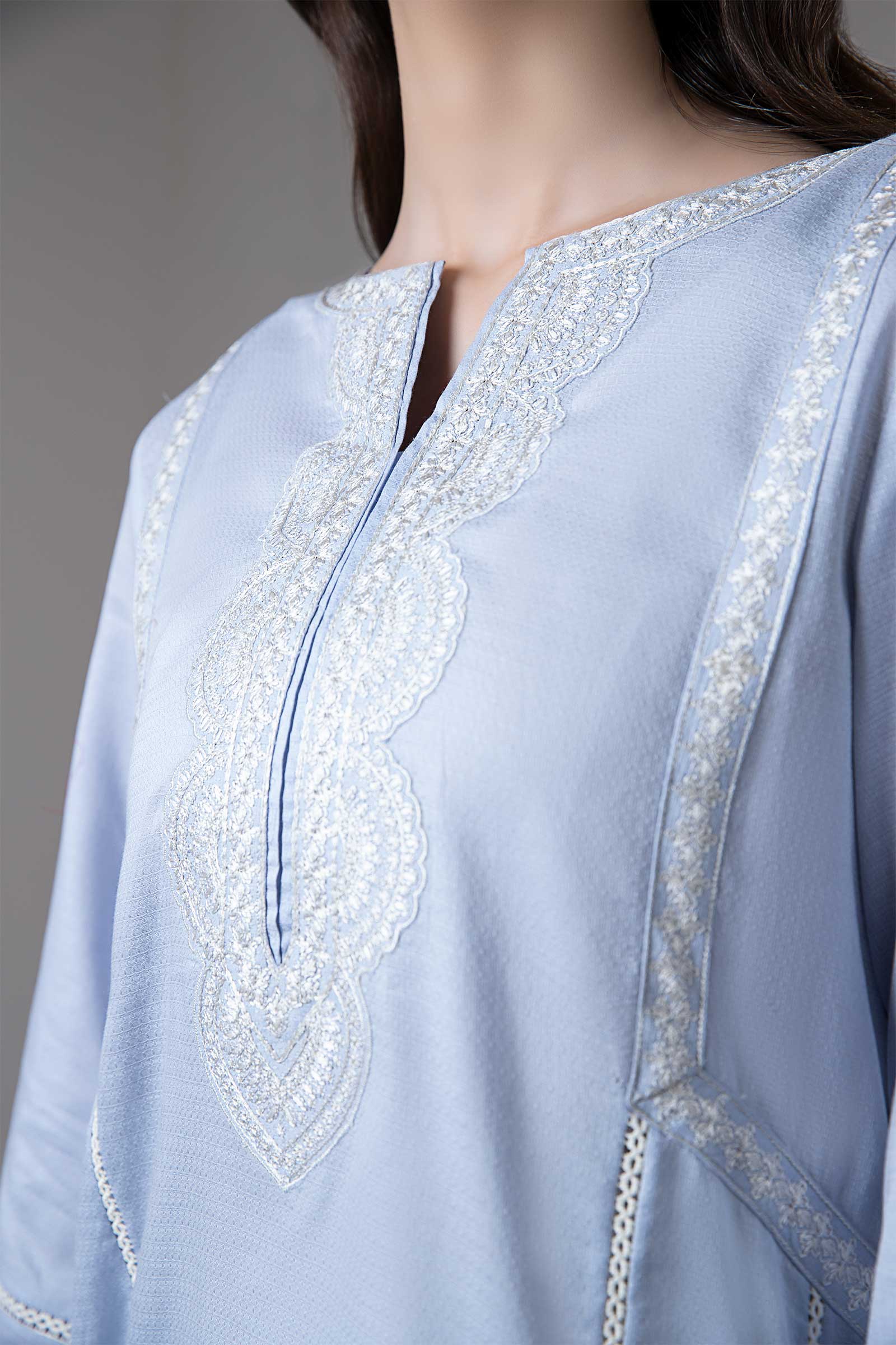 2 Piece Embroidered Dobby Lawn Suit - Image 4