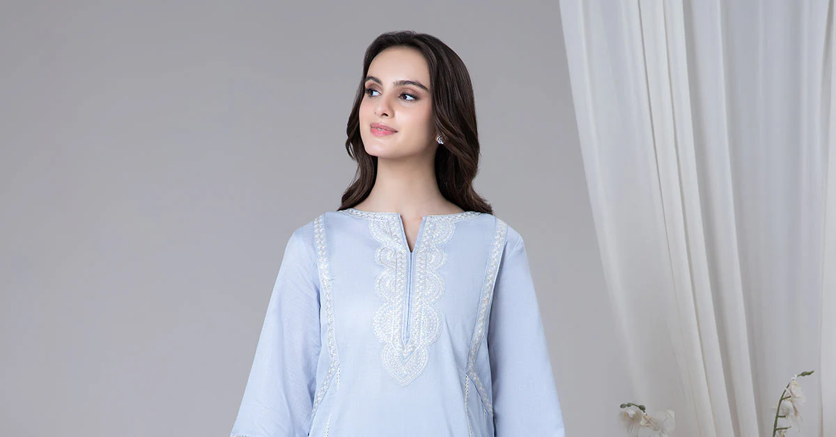 2 Piece Embroidered Dobby Lawn Suit - Image 7