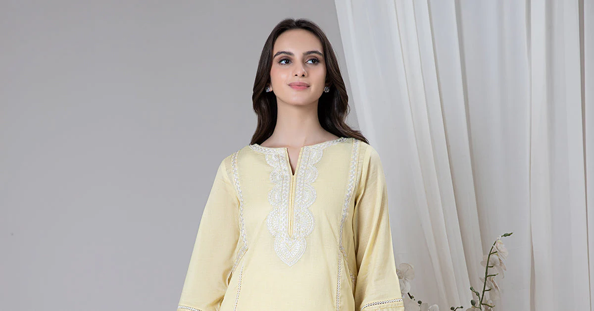 2 Piece Embroidered Dobby Lawn Suit - Image 6