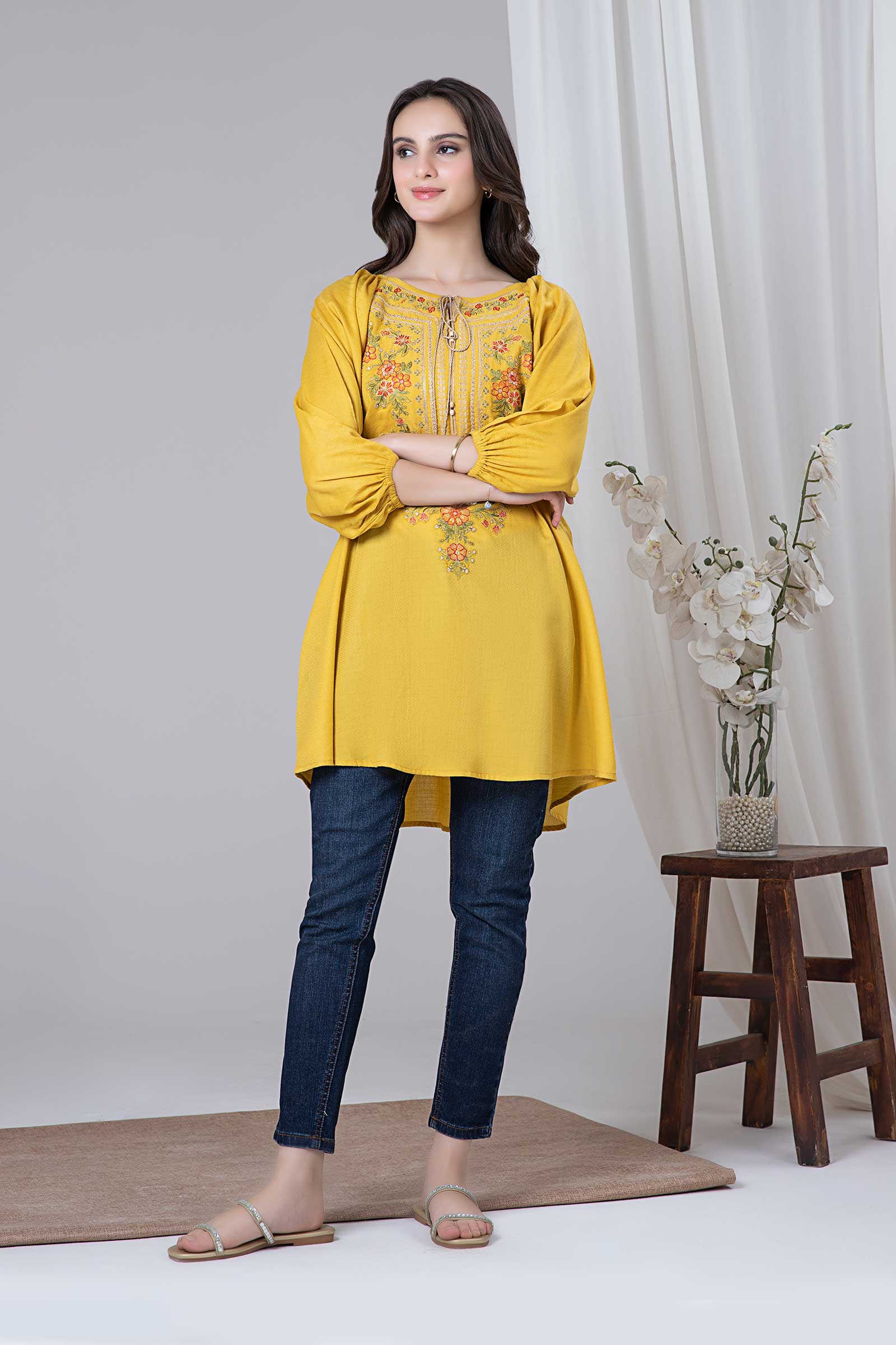 Dyed Dobby Tunic Dress - Image 2