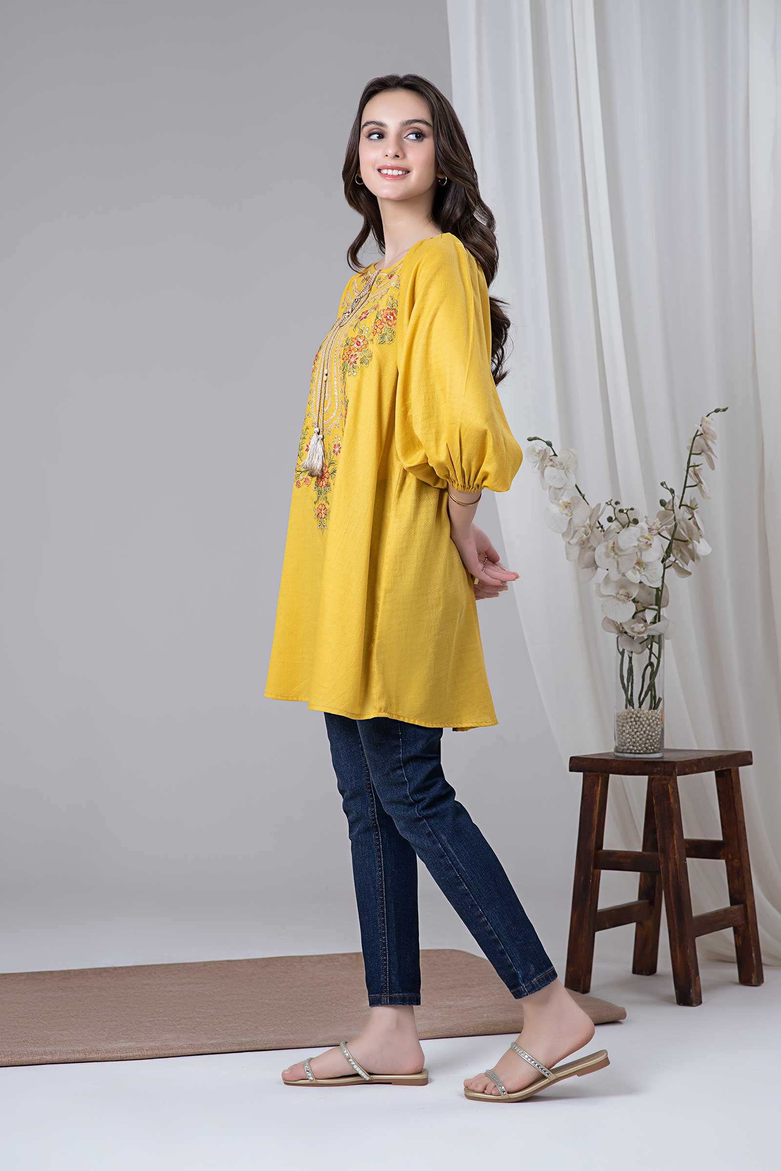 Dyed Dobby Tunic Dress - Image 5