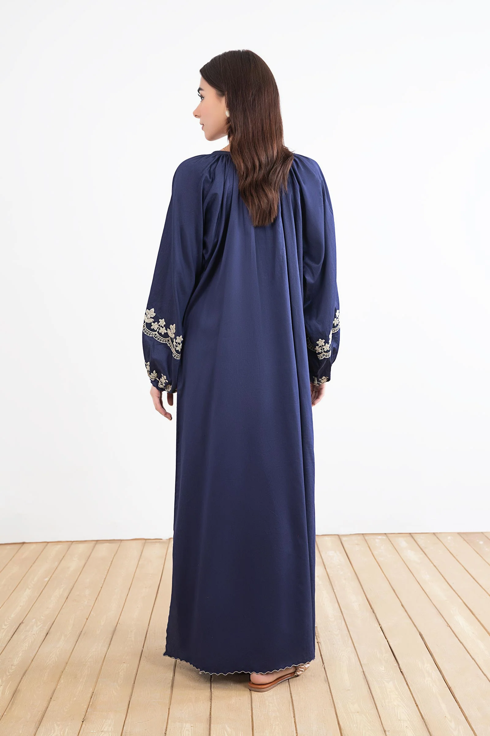 Embroidered Arabic Lawn Tunic Dress - Image 7