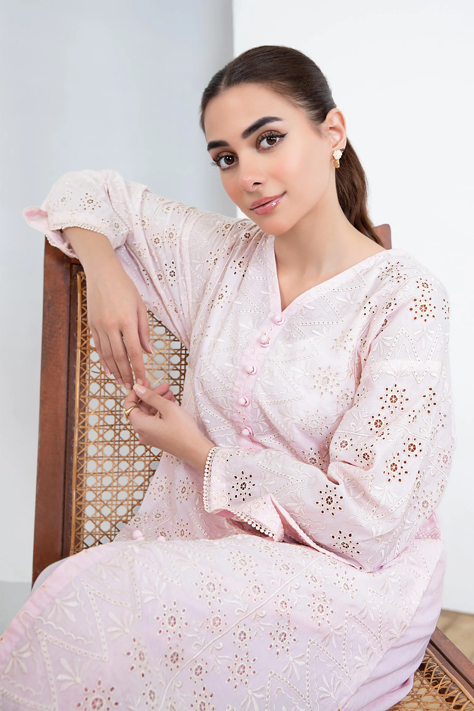 Embroidered Lawn Tunic Shirt - Image 4