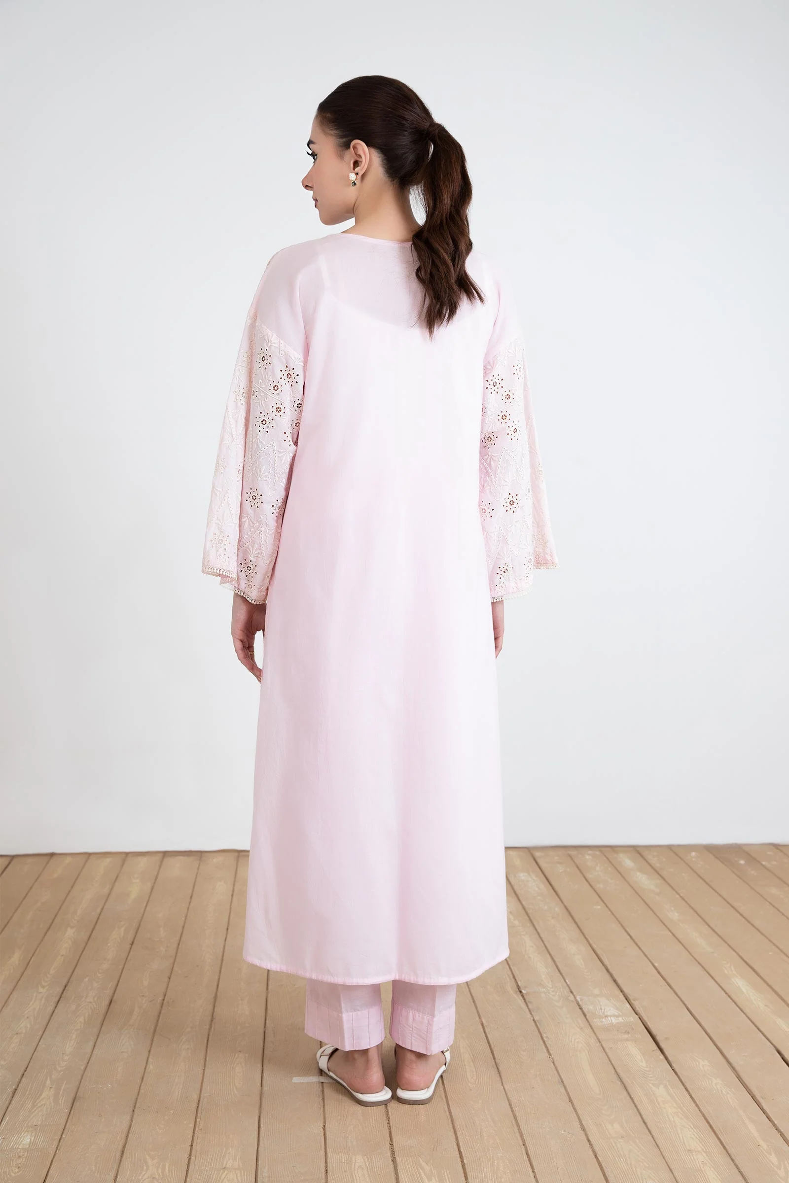 Embroidered Lawn Tunic Shirt - Image 7