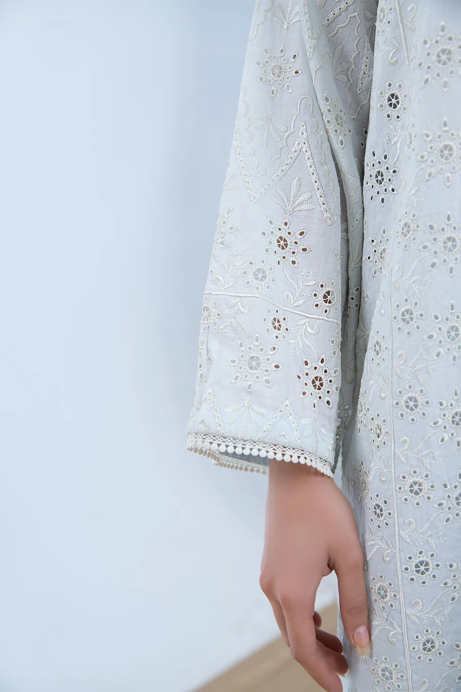 Embroidered Lawn Tunic Shirt - Image 6
