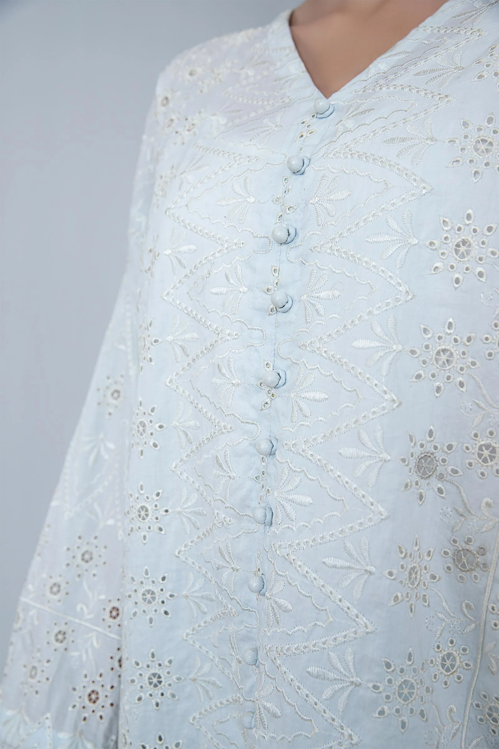 Embroidered Lawn Tunic Shirt - Image 7