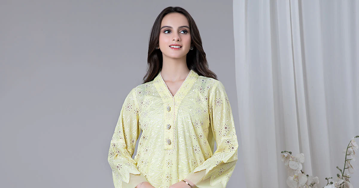 Embroidered Lawn Kurta - Image 7