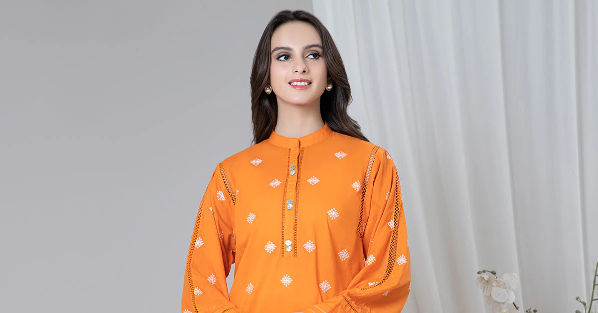 Embroidered Lawn Shirt - Image 9