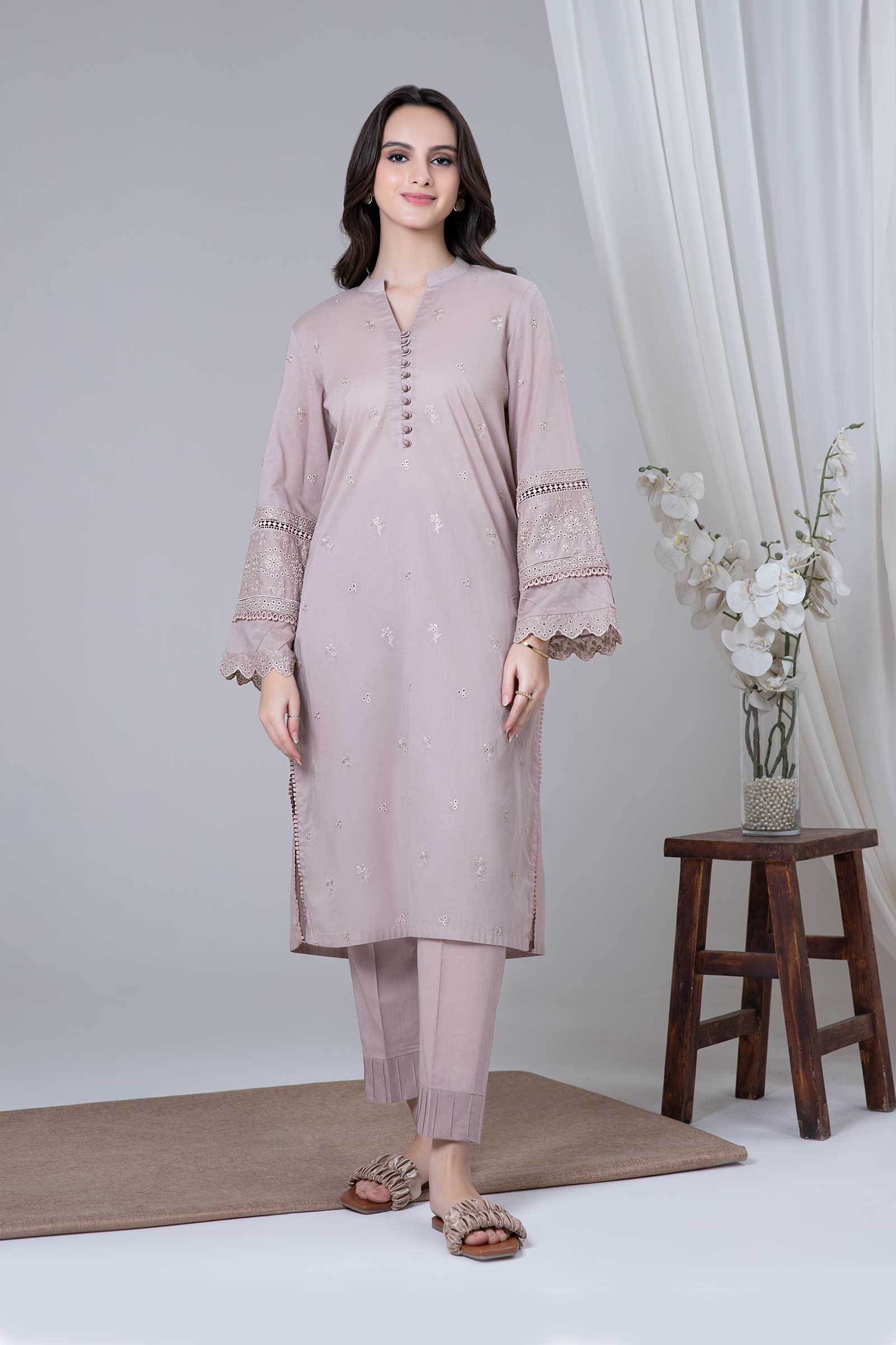 Embroidered Lawn Kurta - Image 2