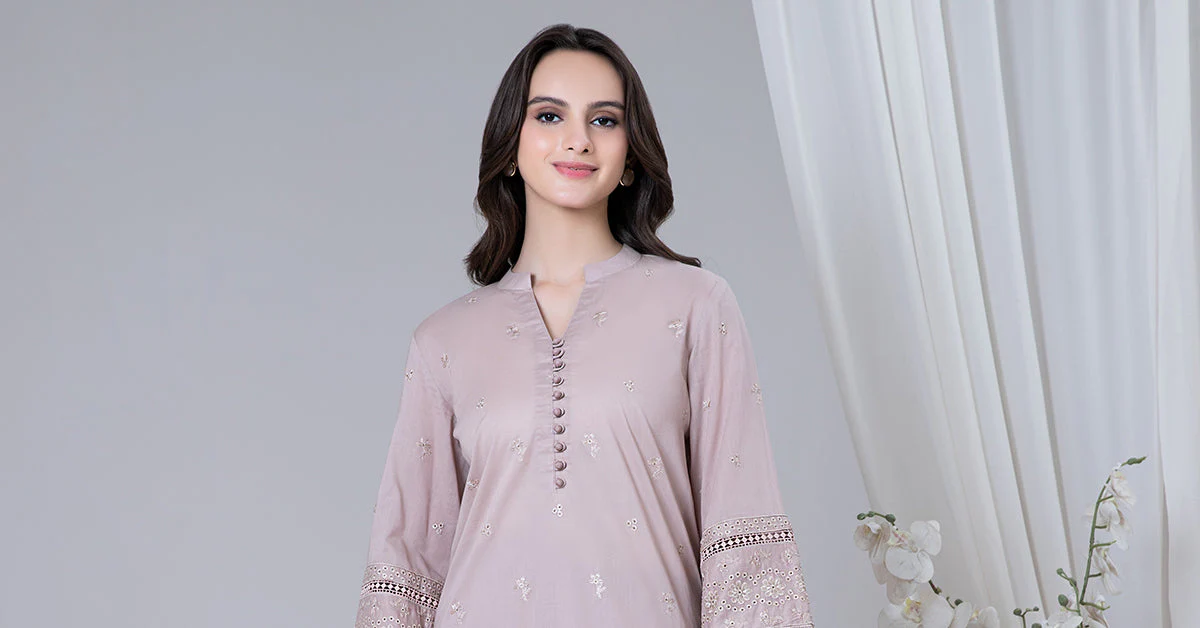 Embroidered Lawn Kurta - Image 8