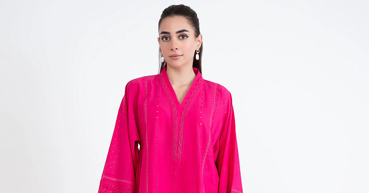 Embroidered Lawn Kurta - Image 8