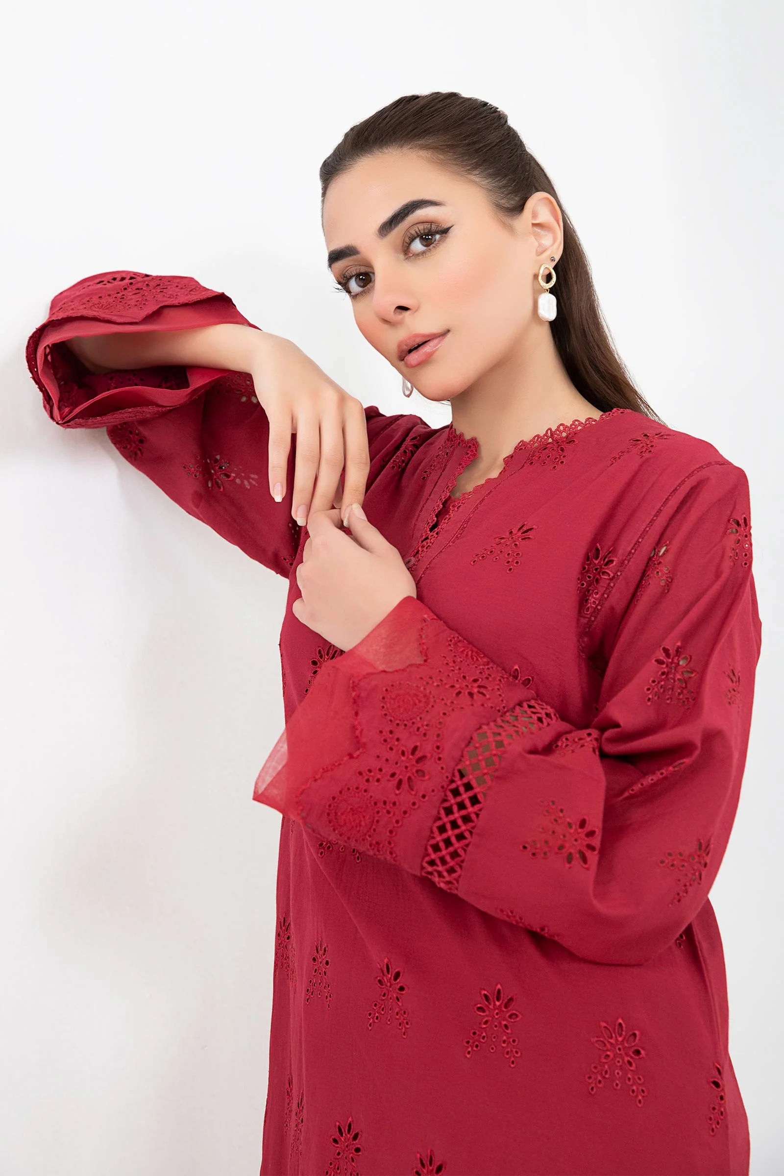 Embroidered Lawn Kurta - Image 3
