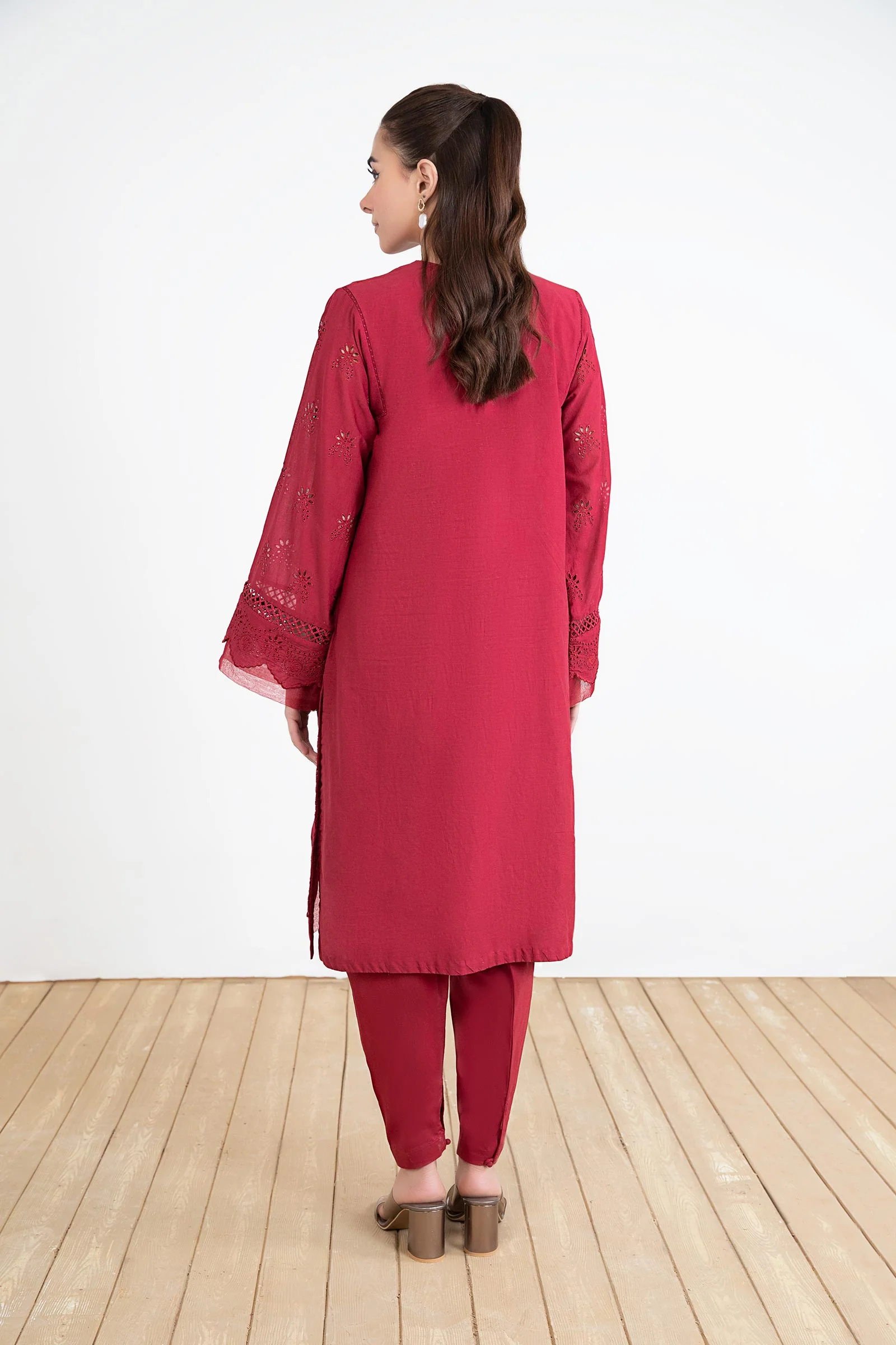 Embroidered Lawn Kurta - Image 7