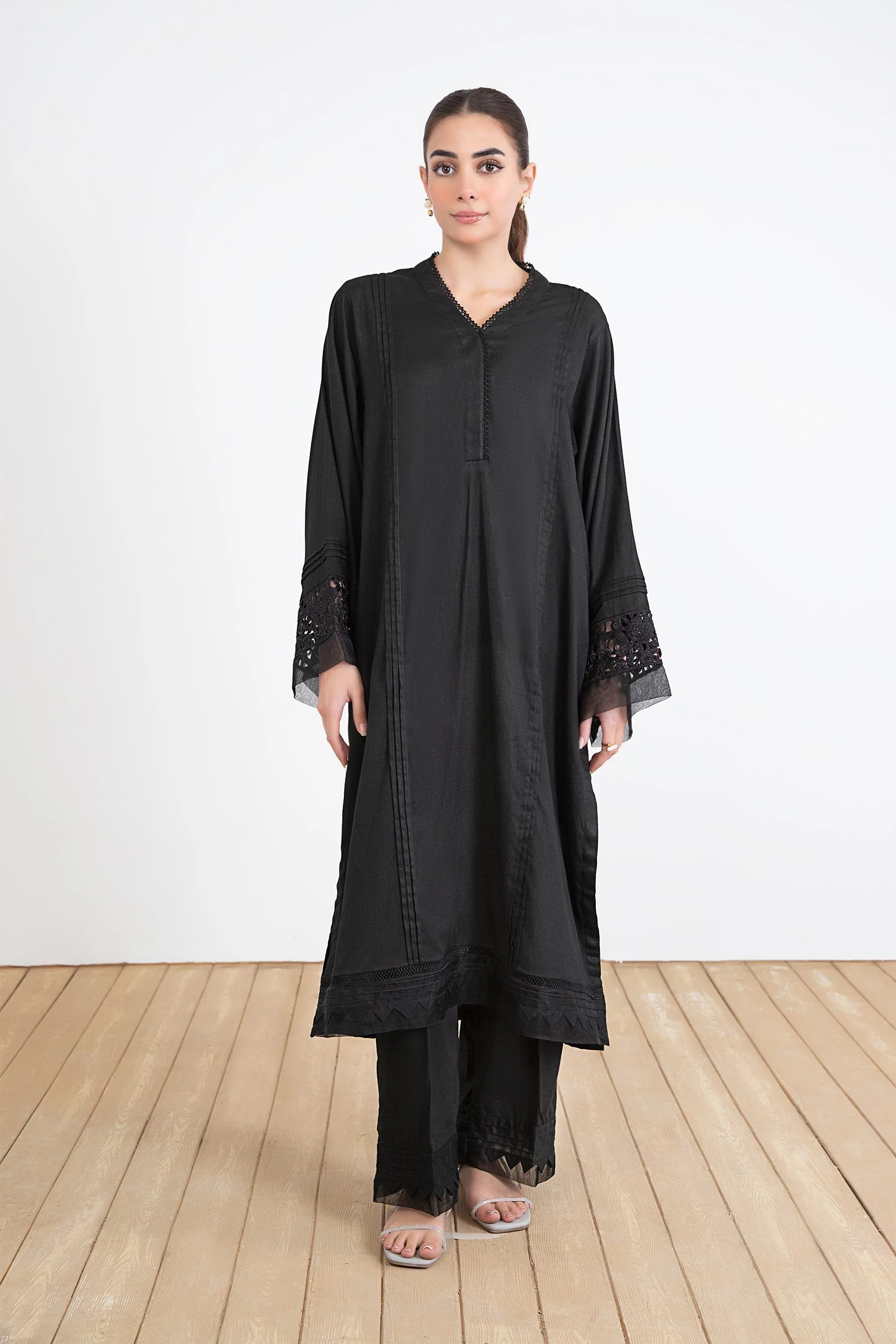 2 Piece Embroidered Dobby Lawn Suit