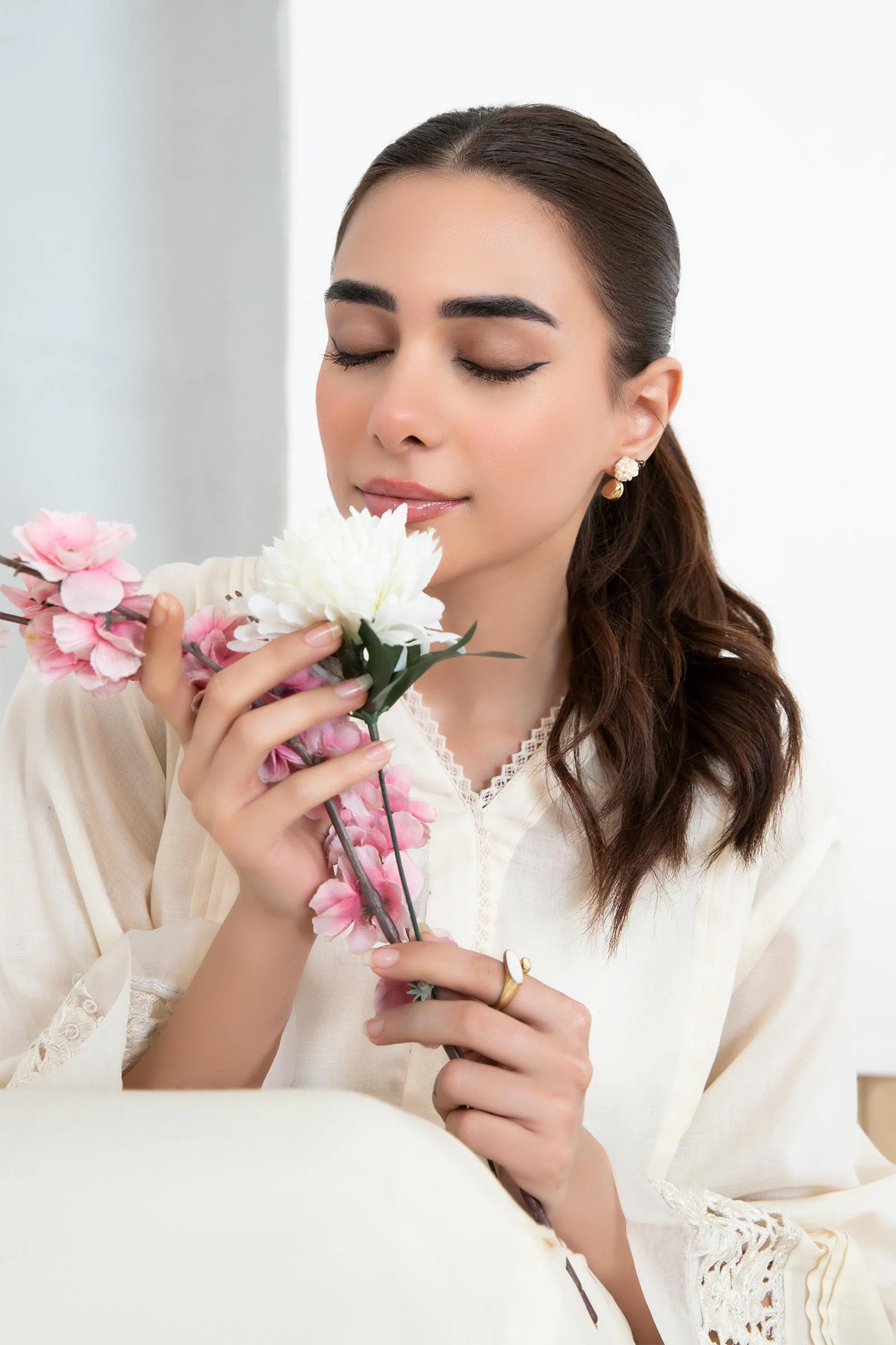 2 Piece Embroidered Dobby Lawn Suit - Image 2