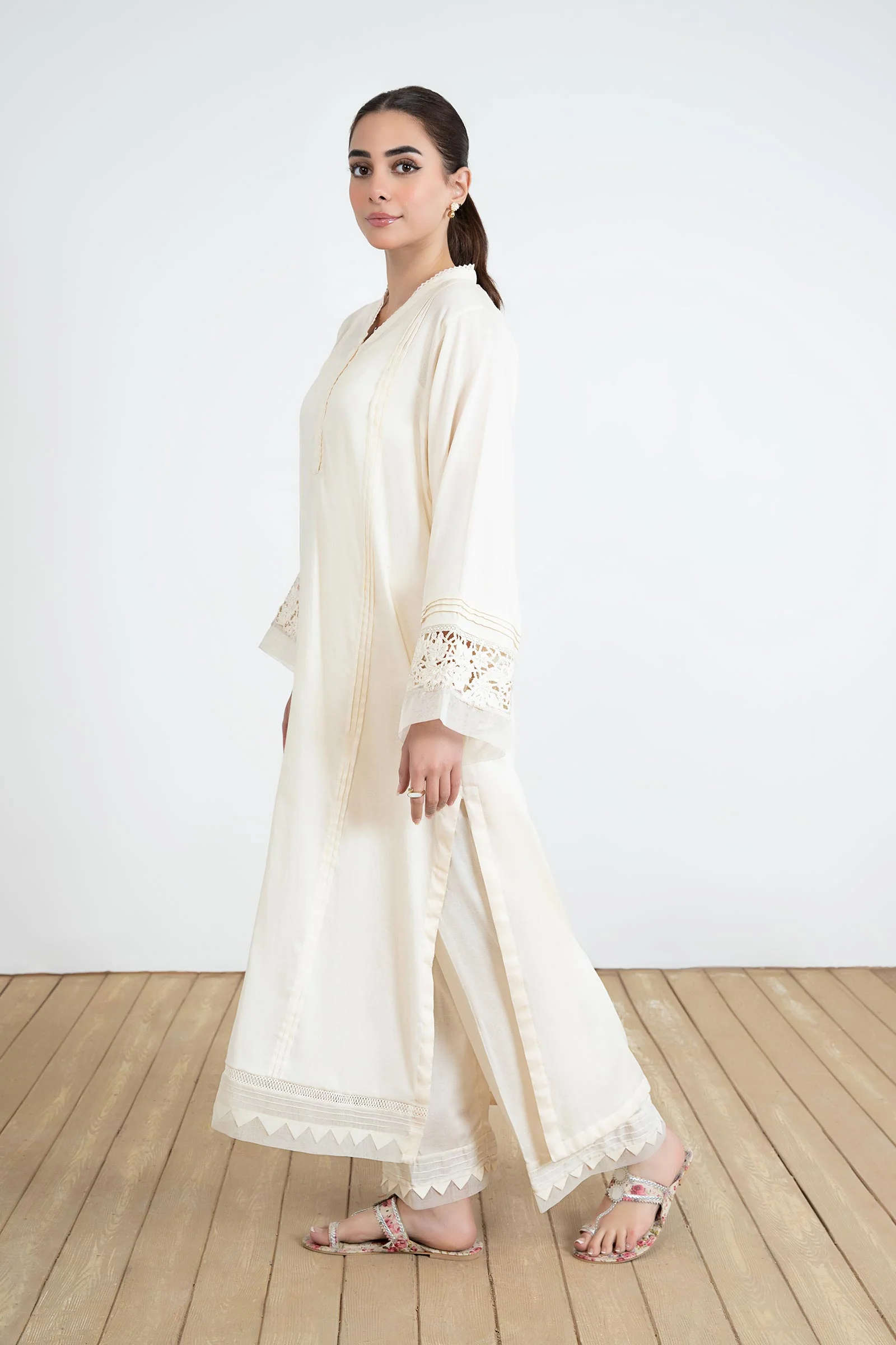 2 Piece Embroidered Dobby Lawn Suit - Image 5