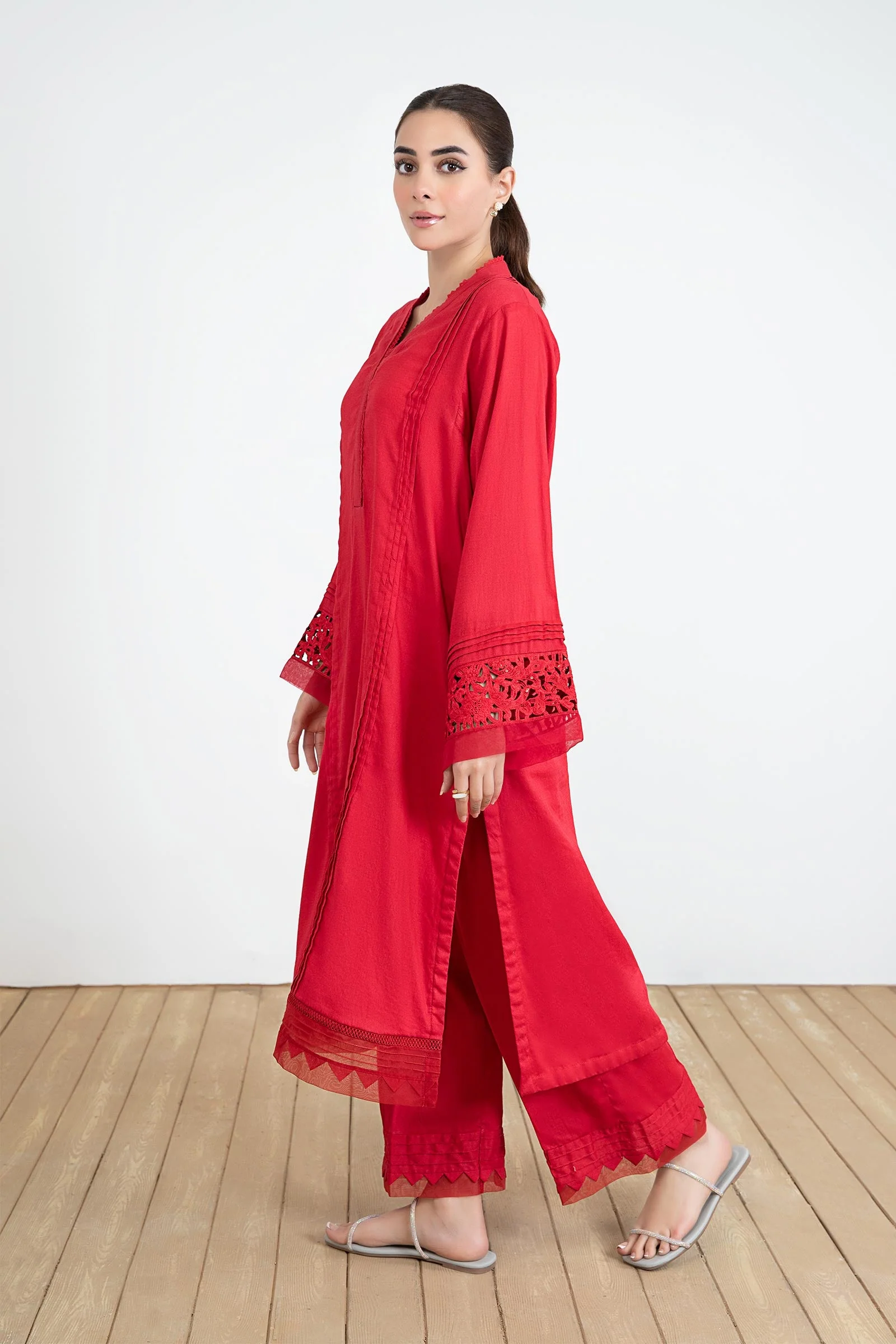 2 Piece Embroidered Dobby Lawn Suit - Image 5