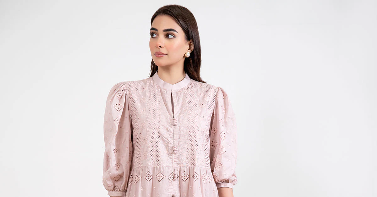 Embroidered Lawn Dress - Image 9
