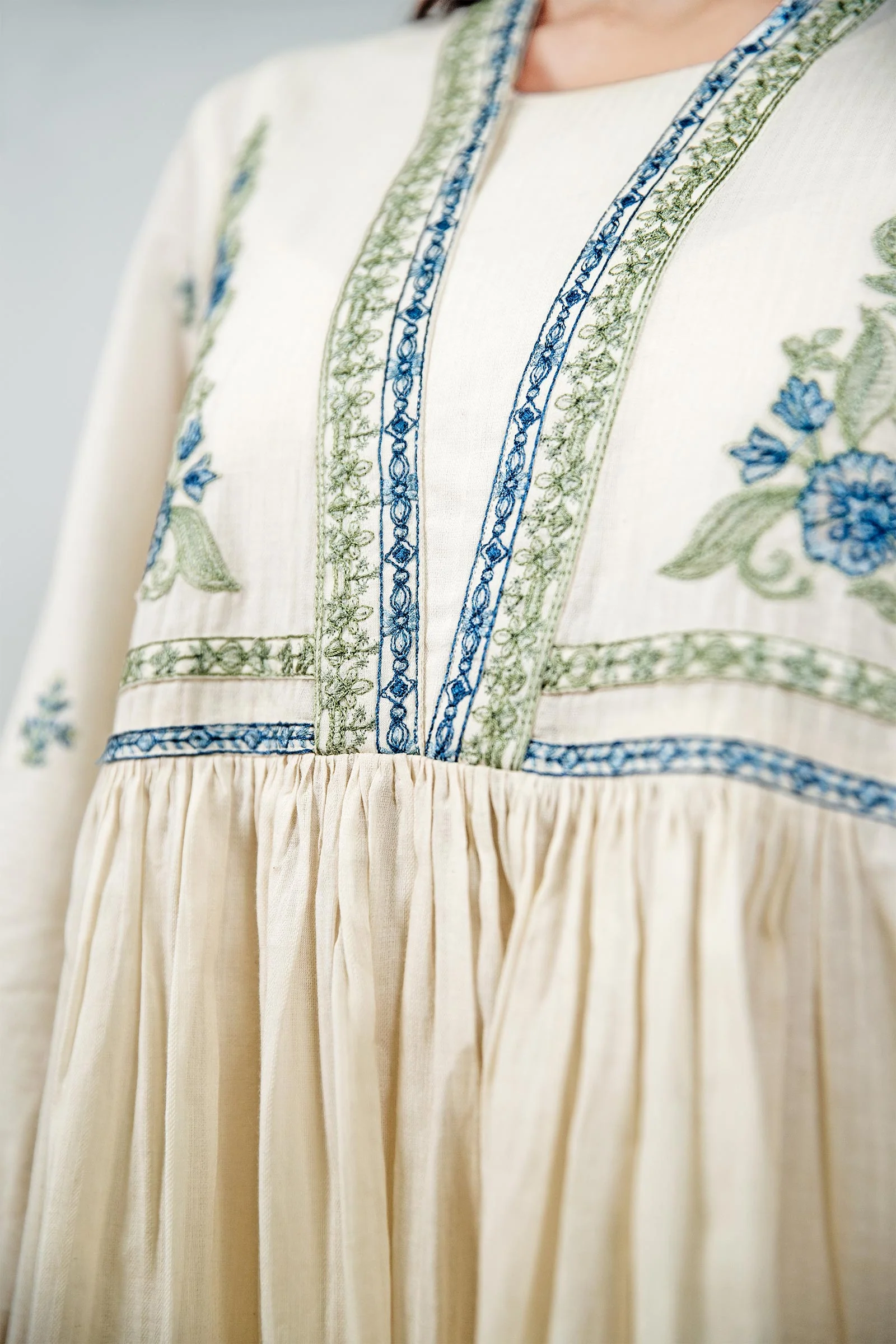 Dyed Dobby Lawn Dress - Image 5