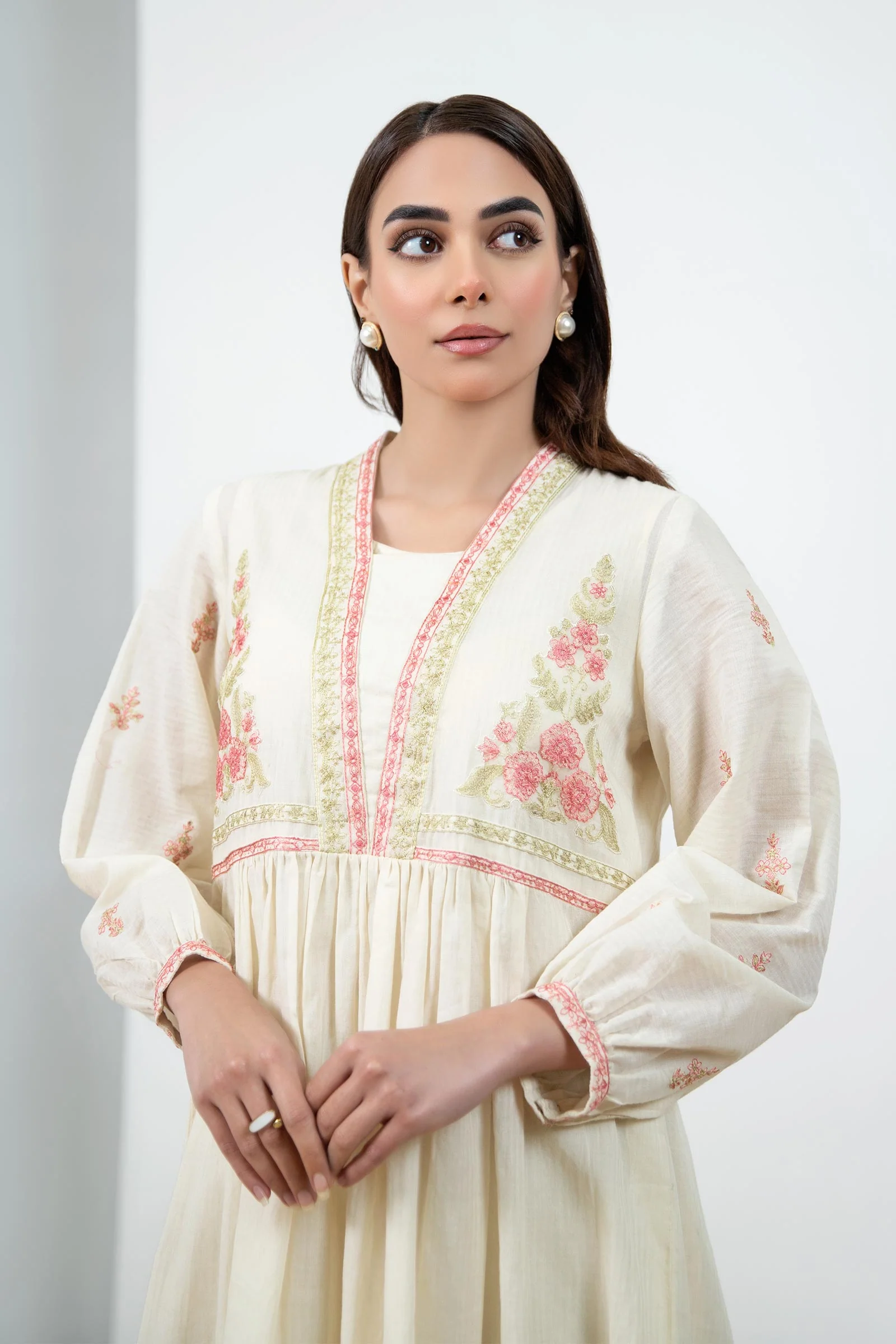 Dyed Dobby Lawn Dress - Image 2