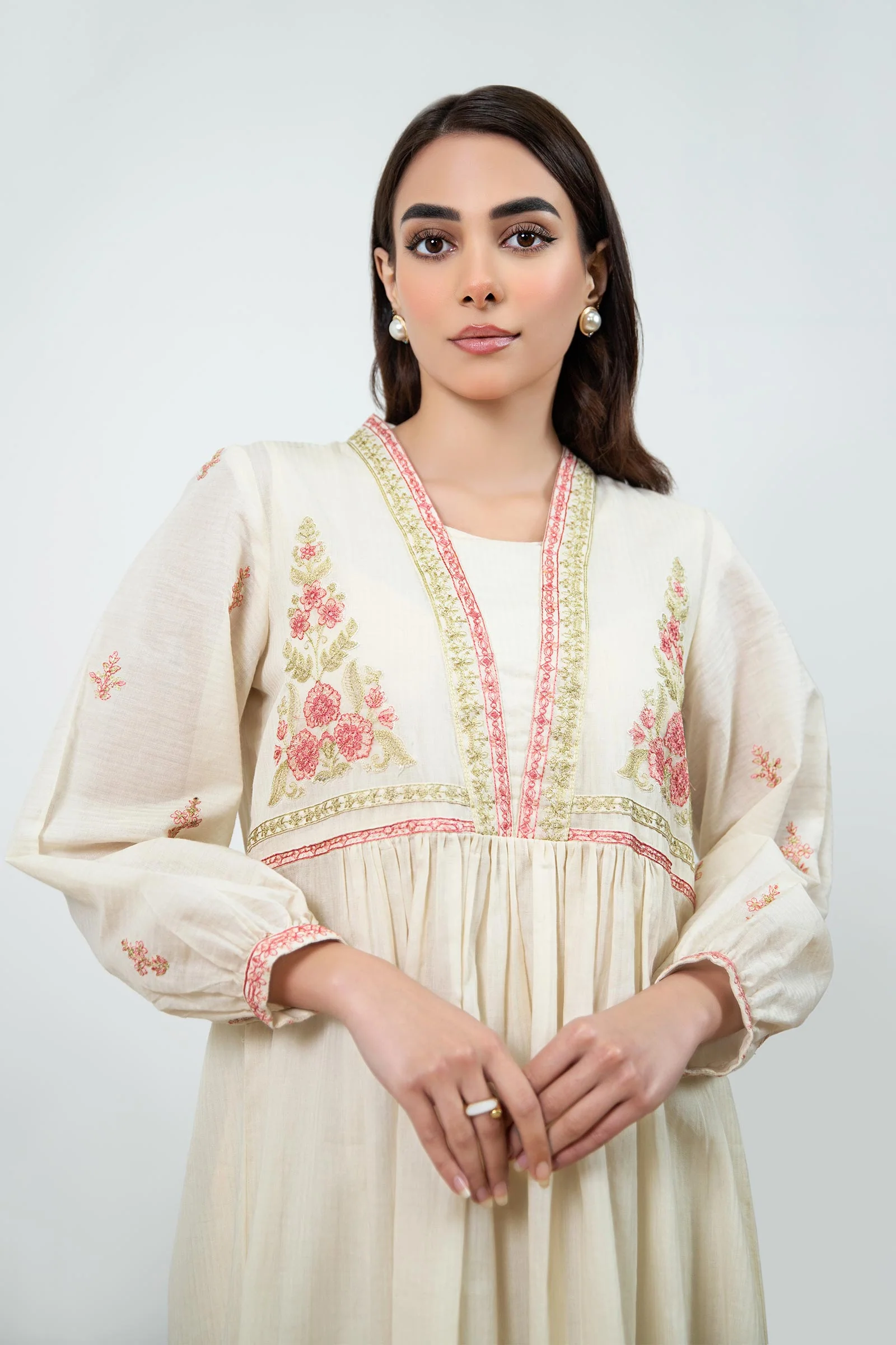 Dyed Dobby Lawn Dress - Image 4