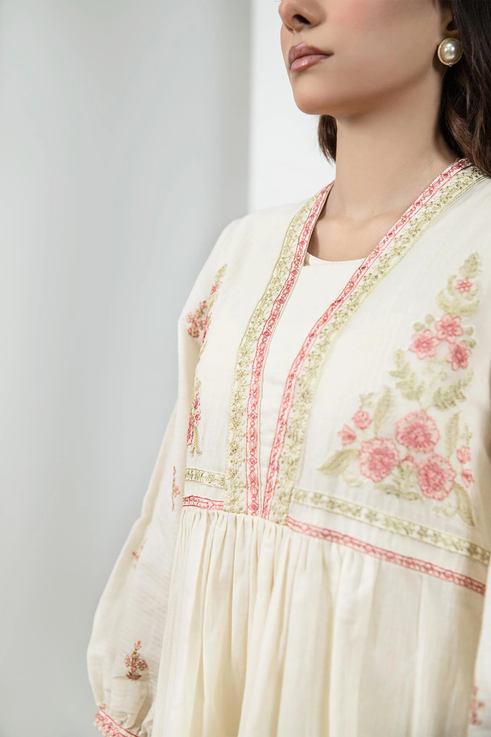 Dyed Dobby Lawn Dress - Image 5