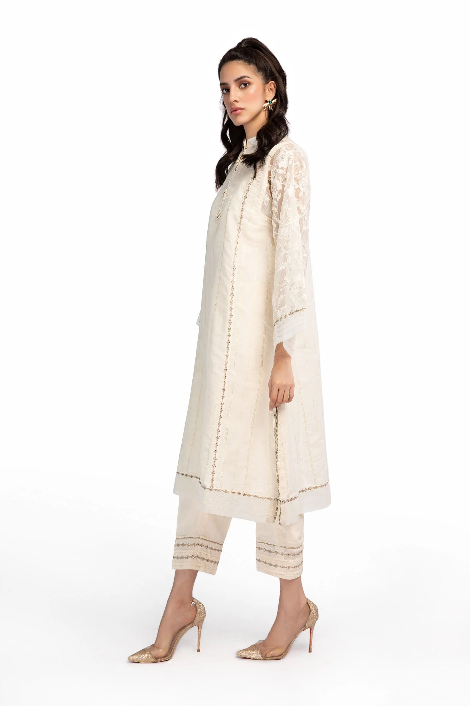 2 Pc Embroidered Raw Silk Suit - Image 4