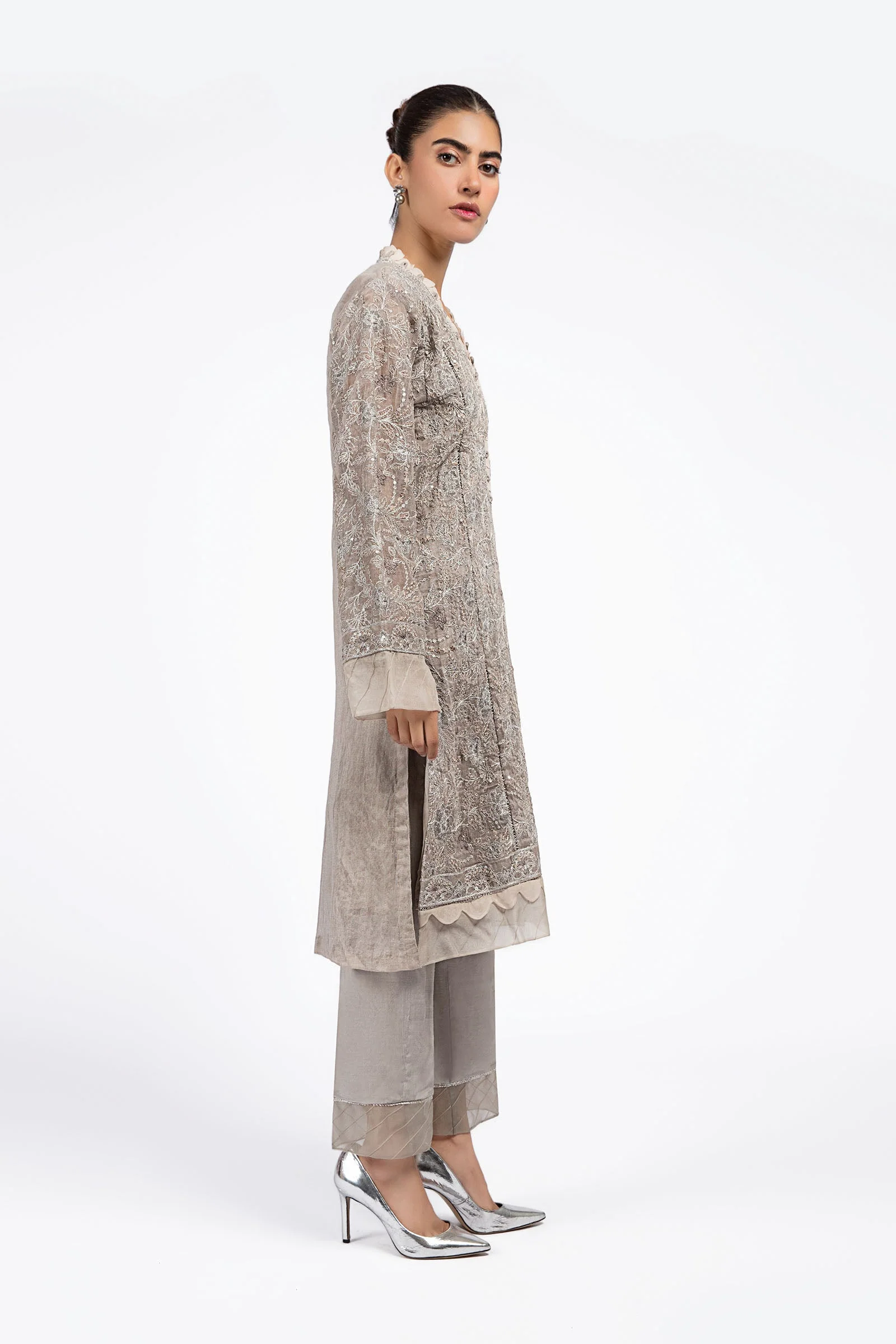 Embroidered Cotton Net Shirt - Image 3