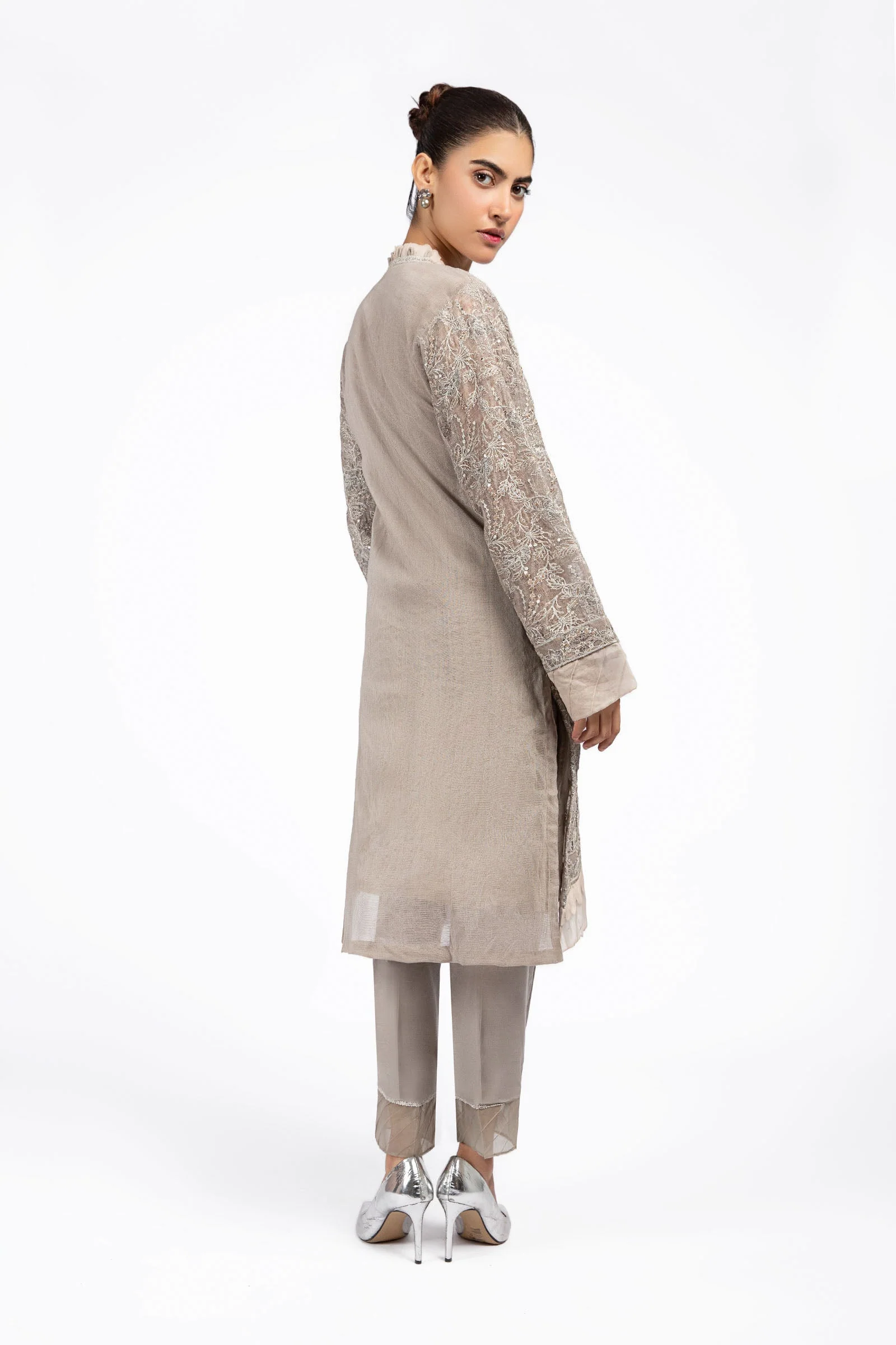 Embroidered Cotton Net Shirt - Image 4