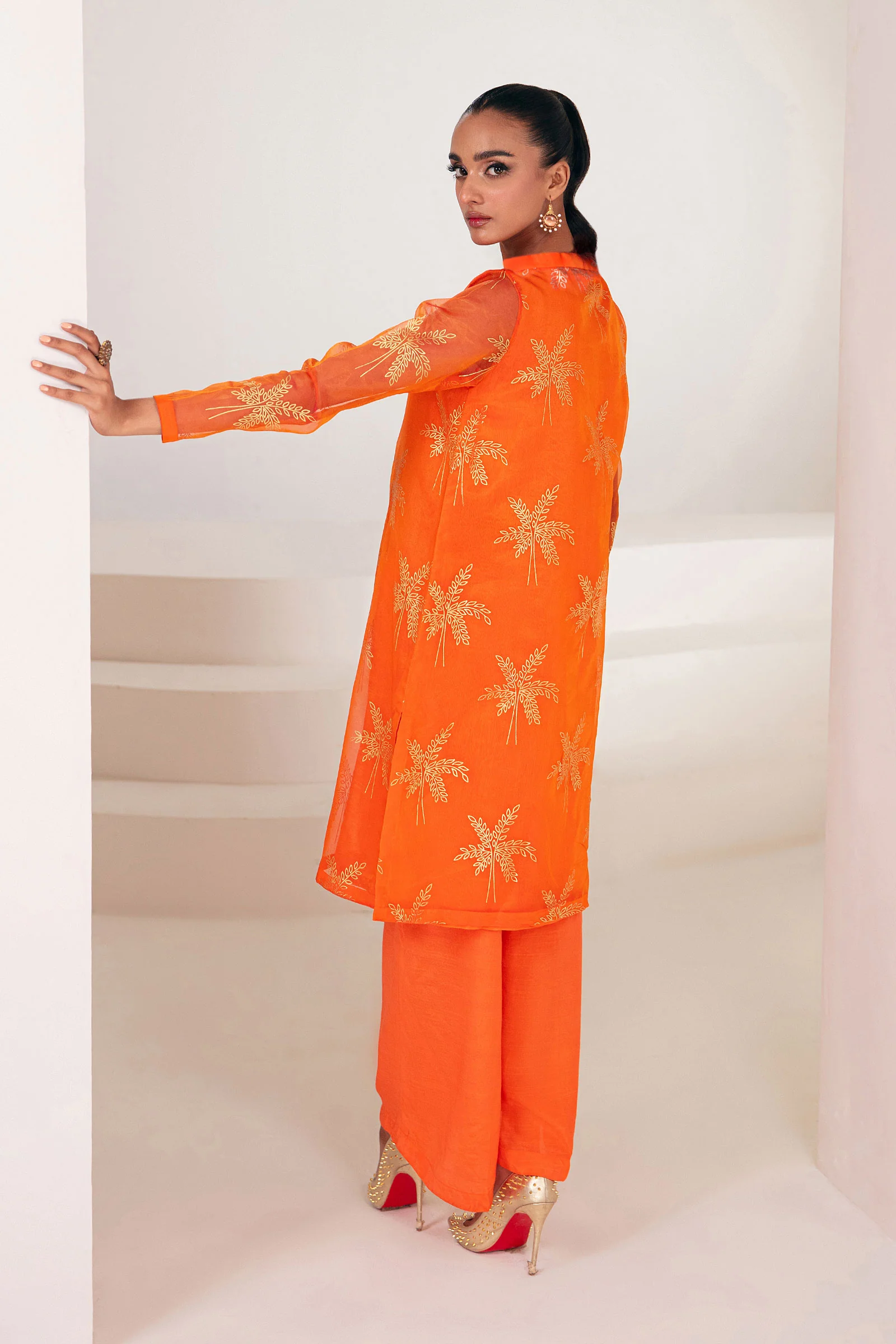 2 Pc Printed Organza Suit - Image 3