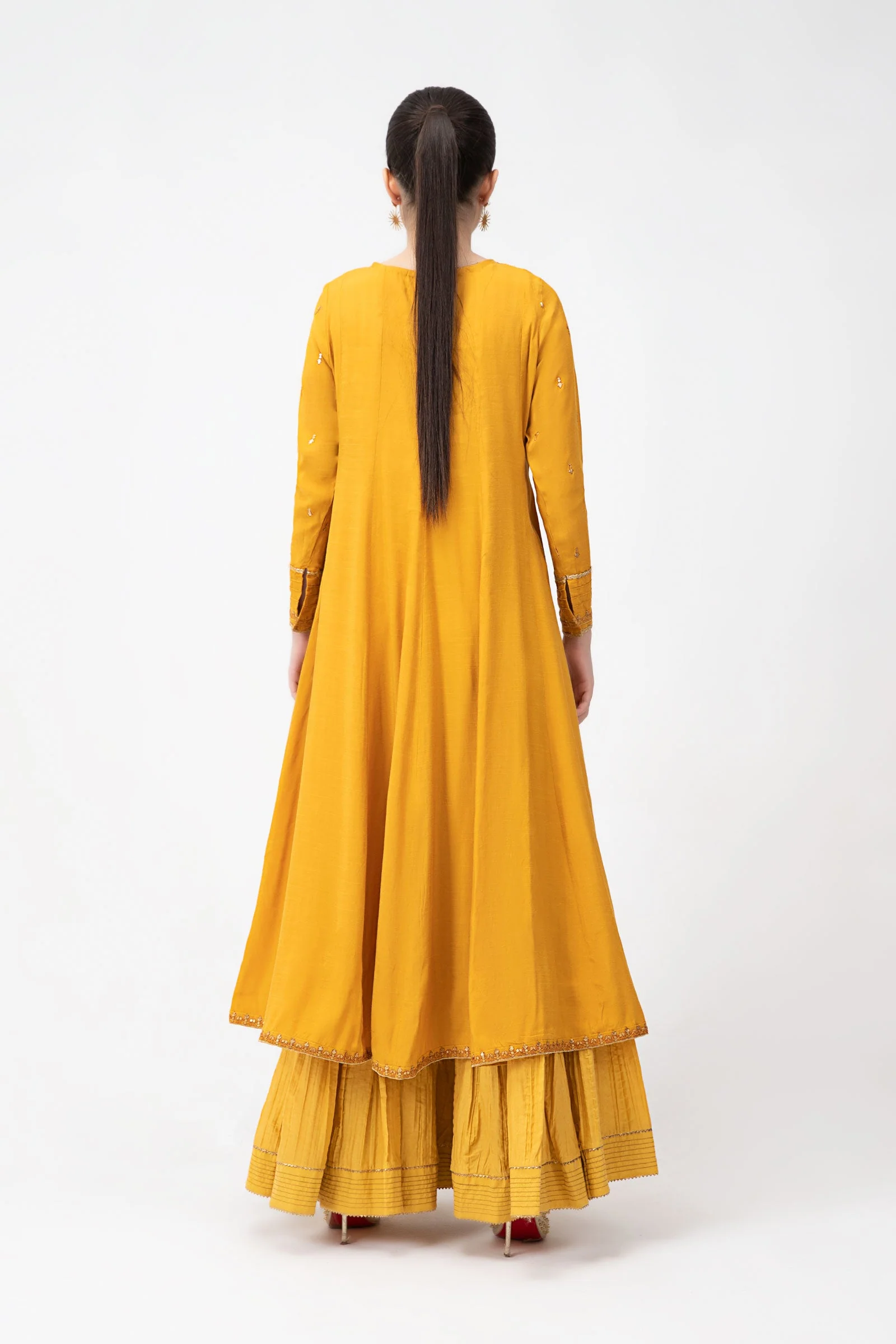 Embroidered Raw Silk Pishwas | MB-F23-408 - Image 4