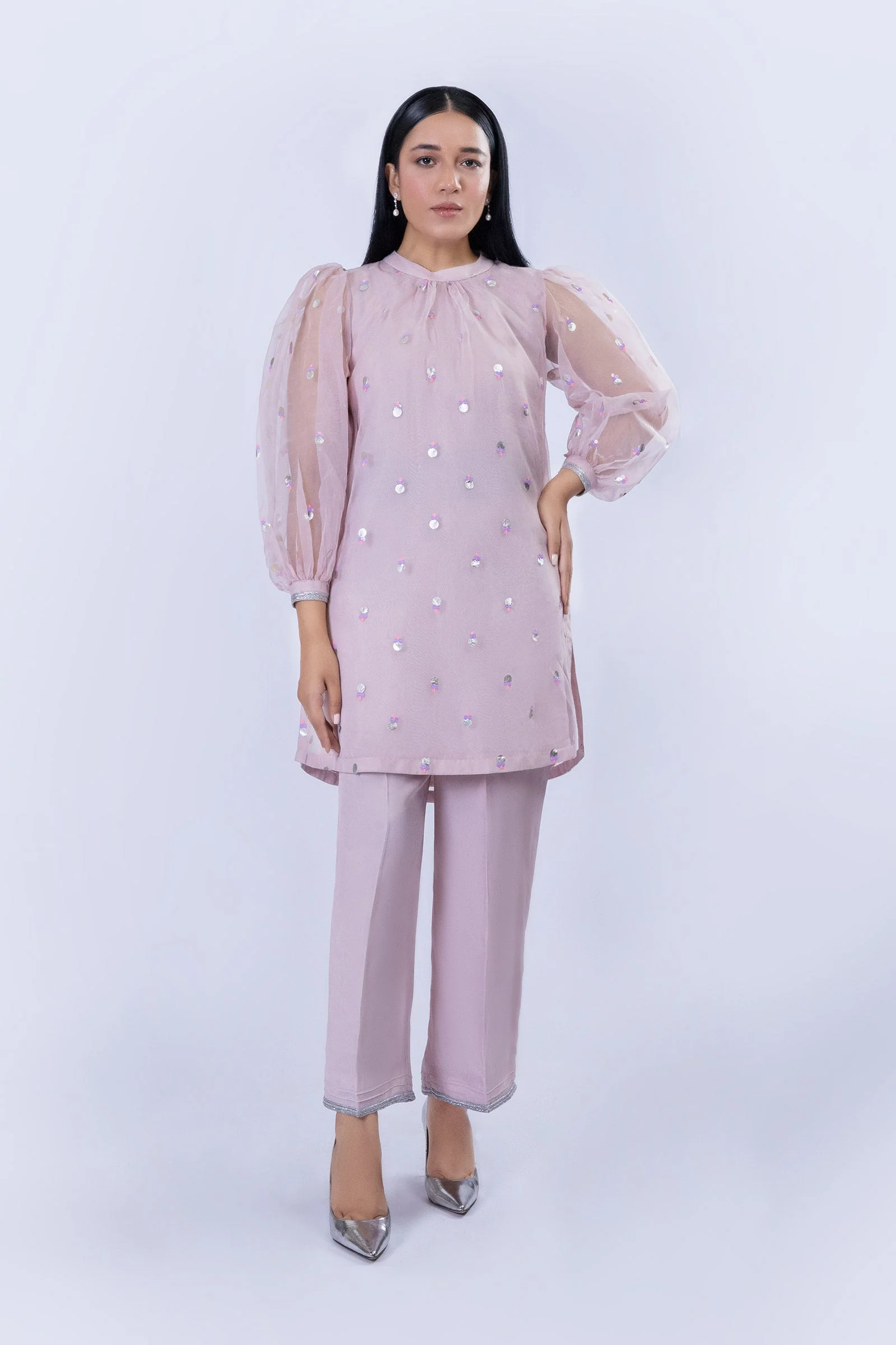 2 Piece Shirt with Culottes pants