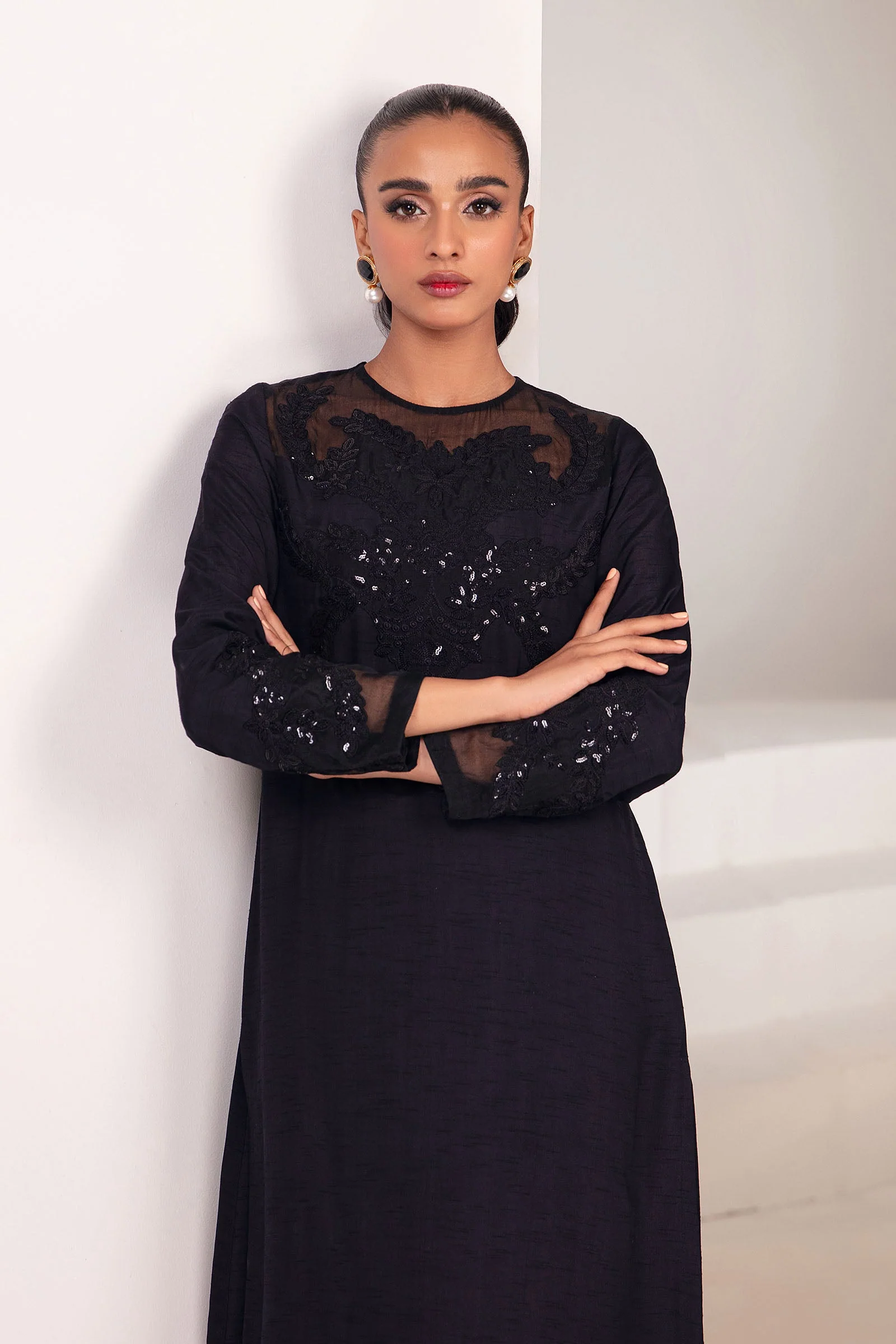 Embroidered Raw Silk Shirt | MB-F23-416 - Image 2