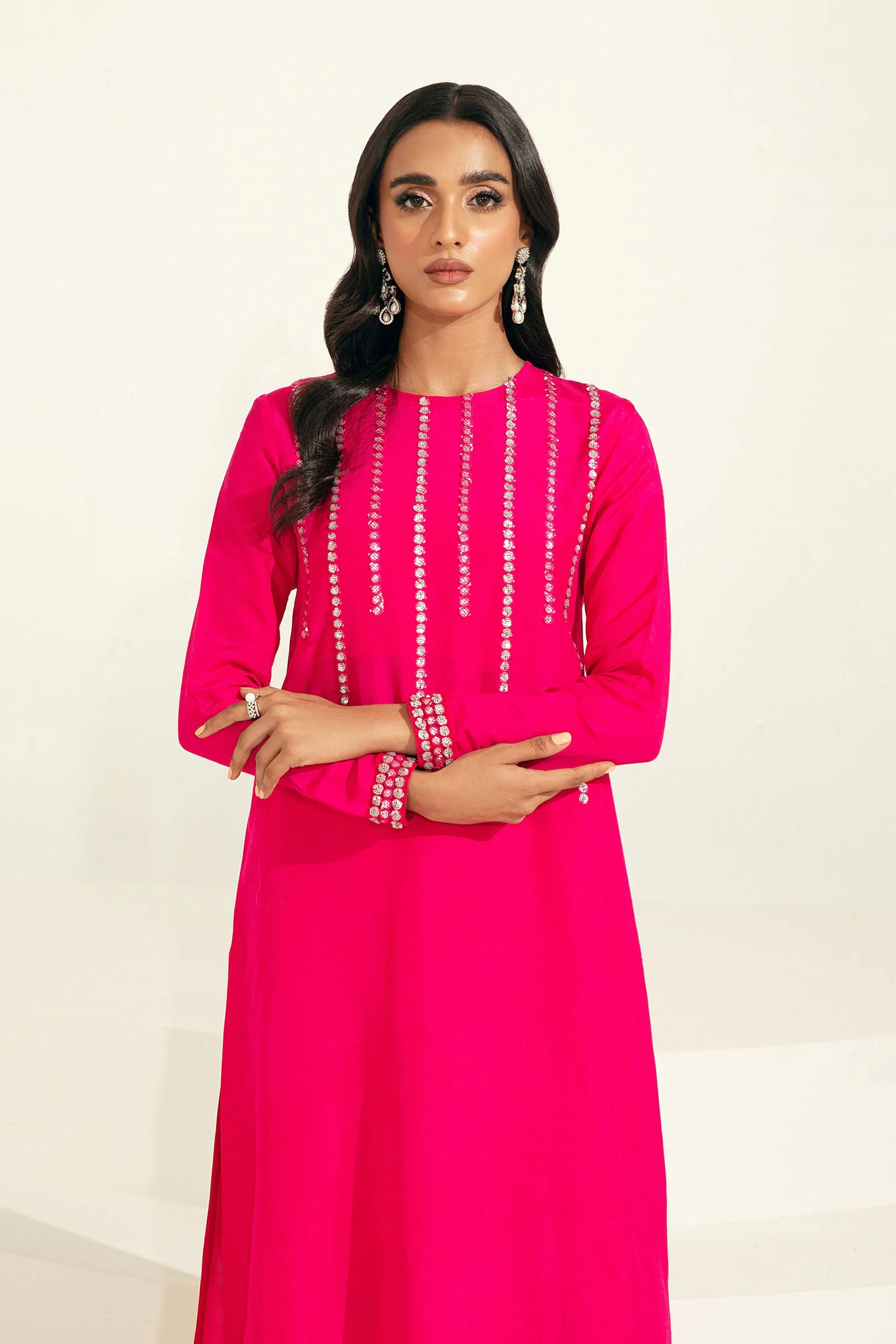 2 Pc Embroidered Raw Silk Suit | MB-F23-417 - Image 2