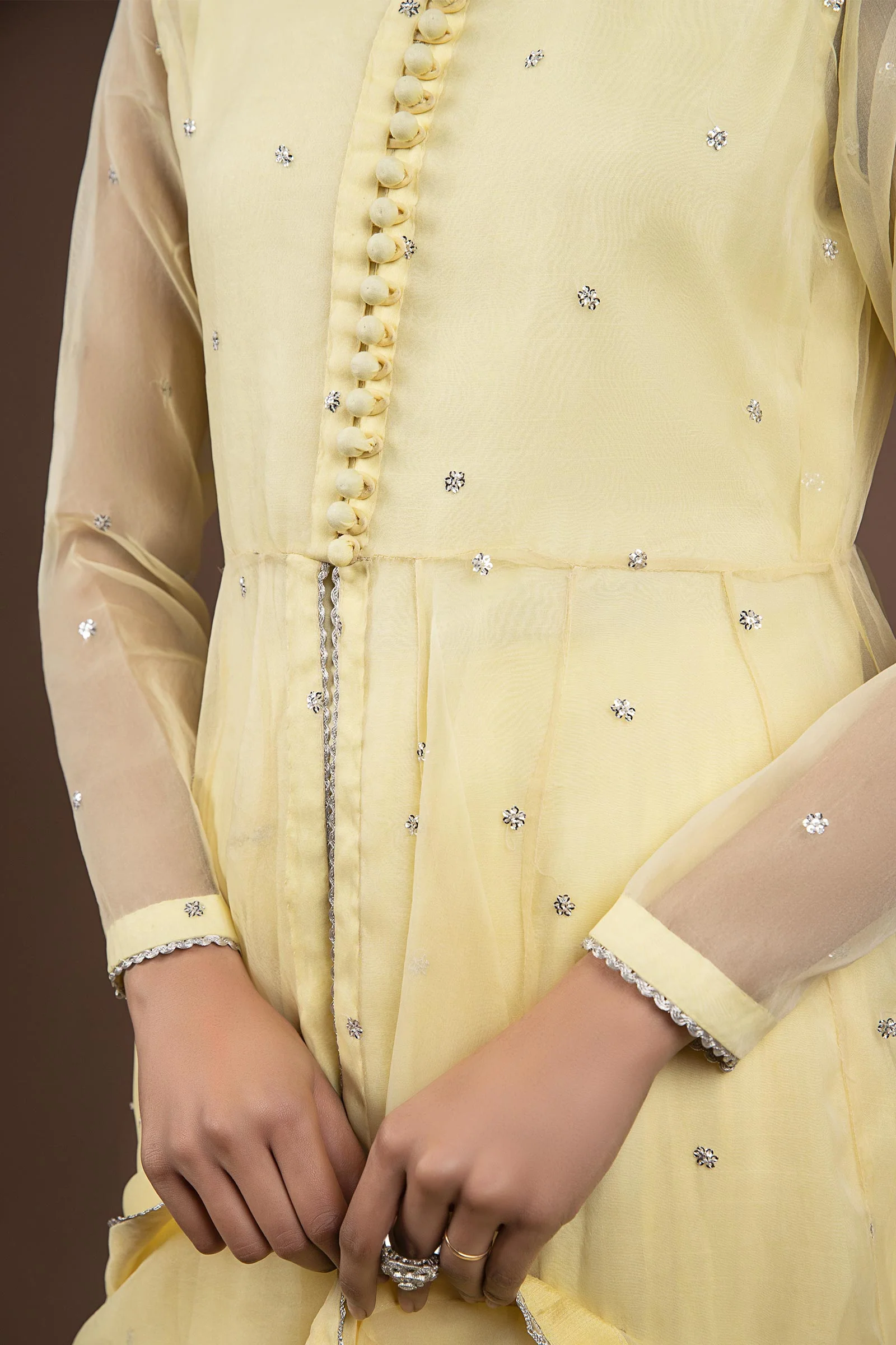 2 Piece Dyed Organza Suit - Image 3