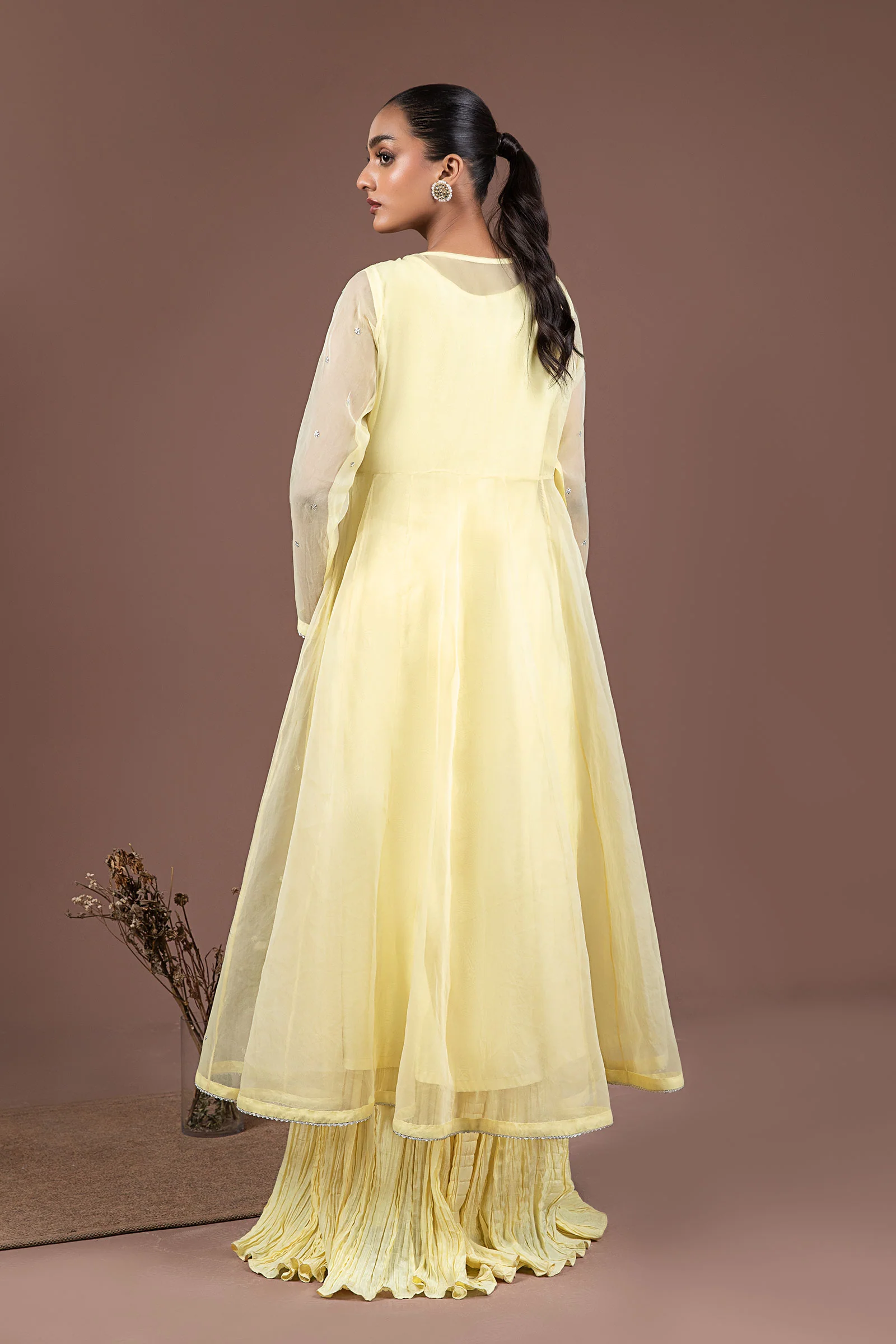2 Piece Dyed Organza Suit - Image 5