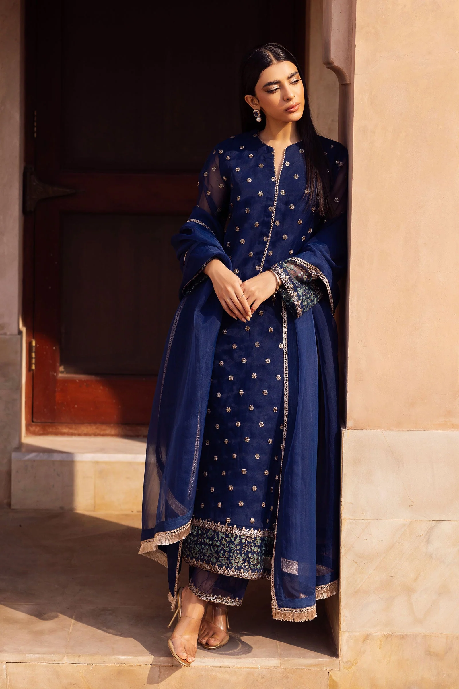 2 Pc Embroidered Organza Suit - Image 3