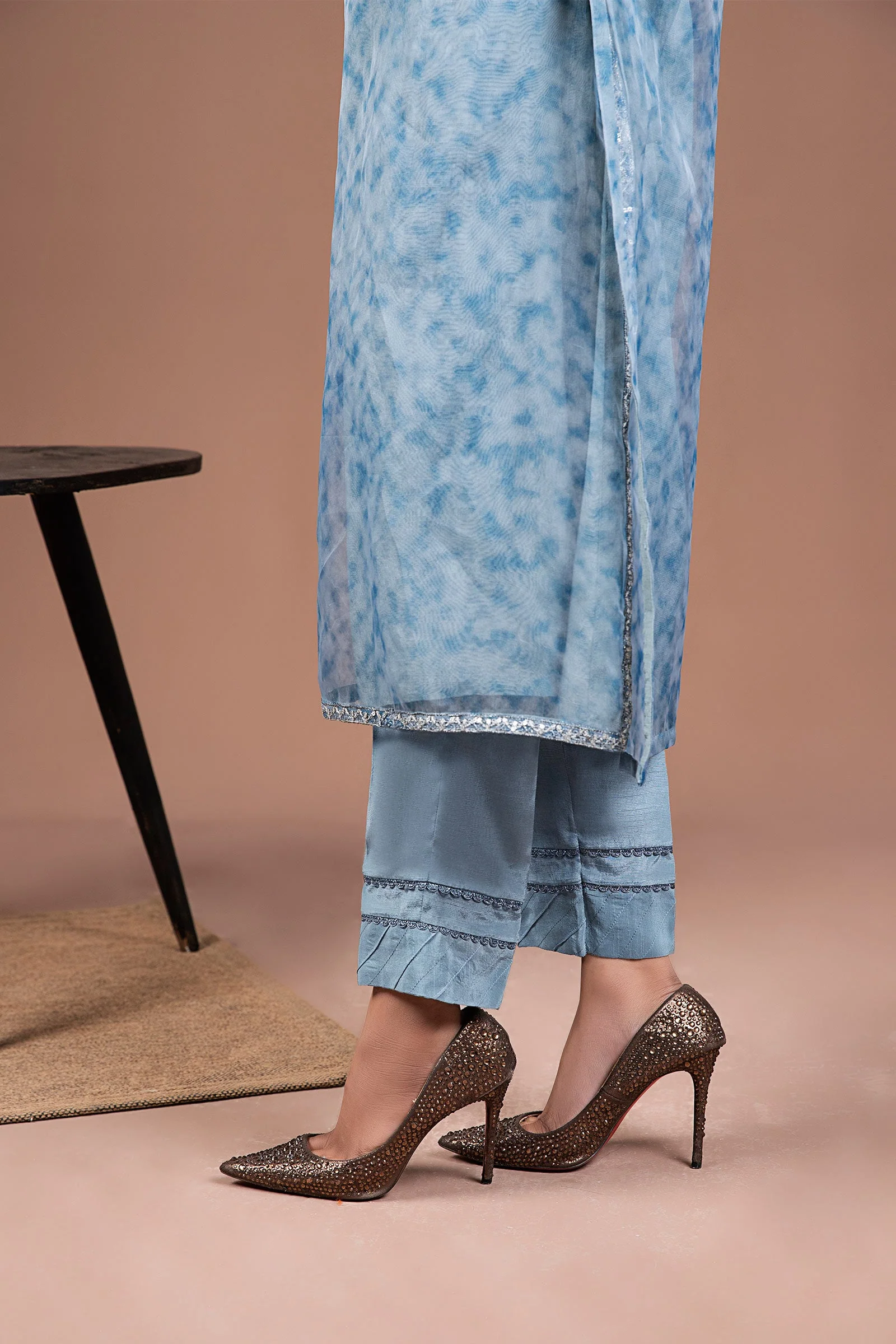2 Pc Printed Organza Suit - Image 5