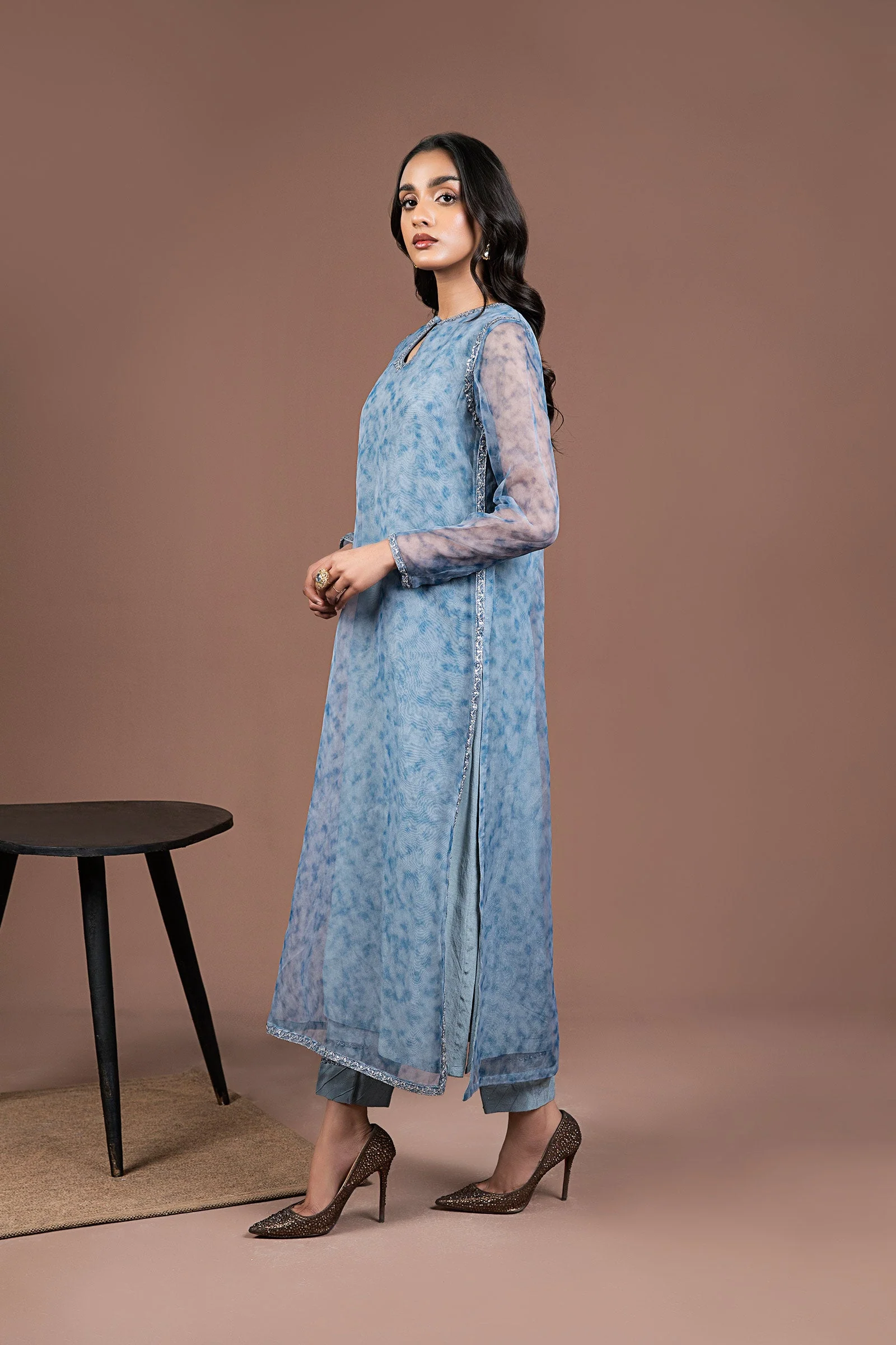 2 Pc Printed Organza Suit - Image 6