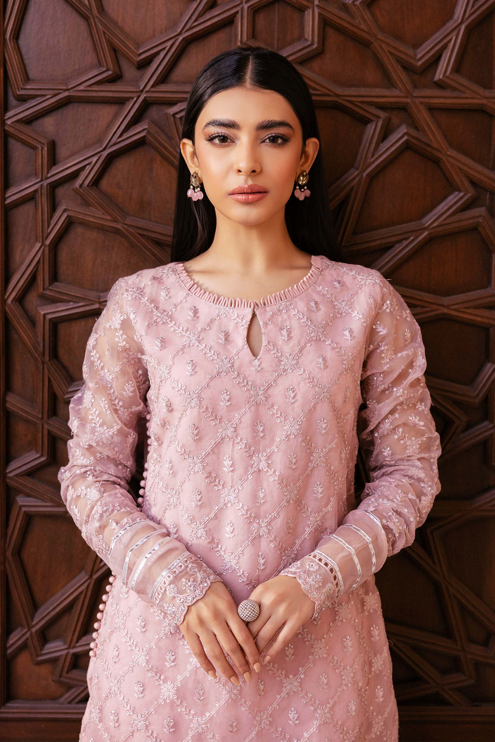 2 Piece Embroidered Organza Suit - Image 3