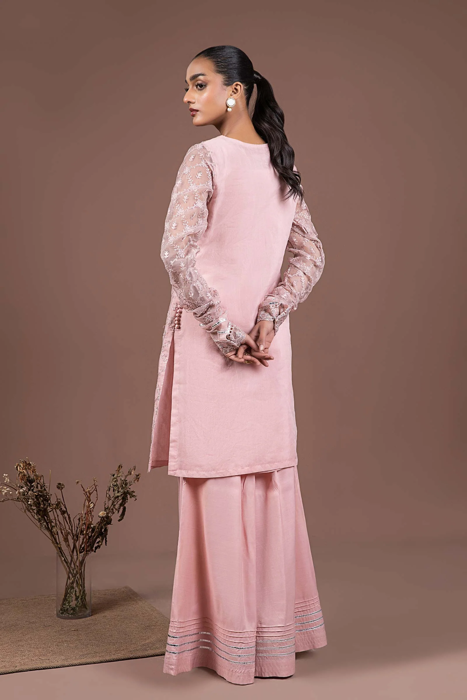 2 Piece Embroidered Organza Suit - Image 9