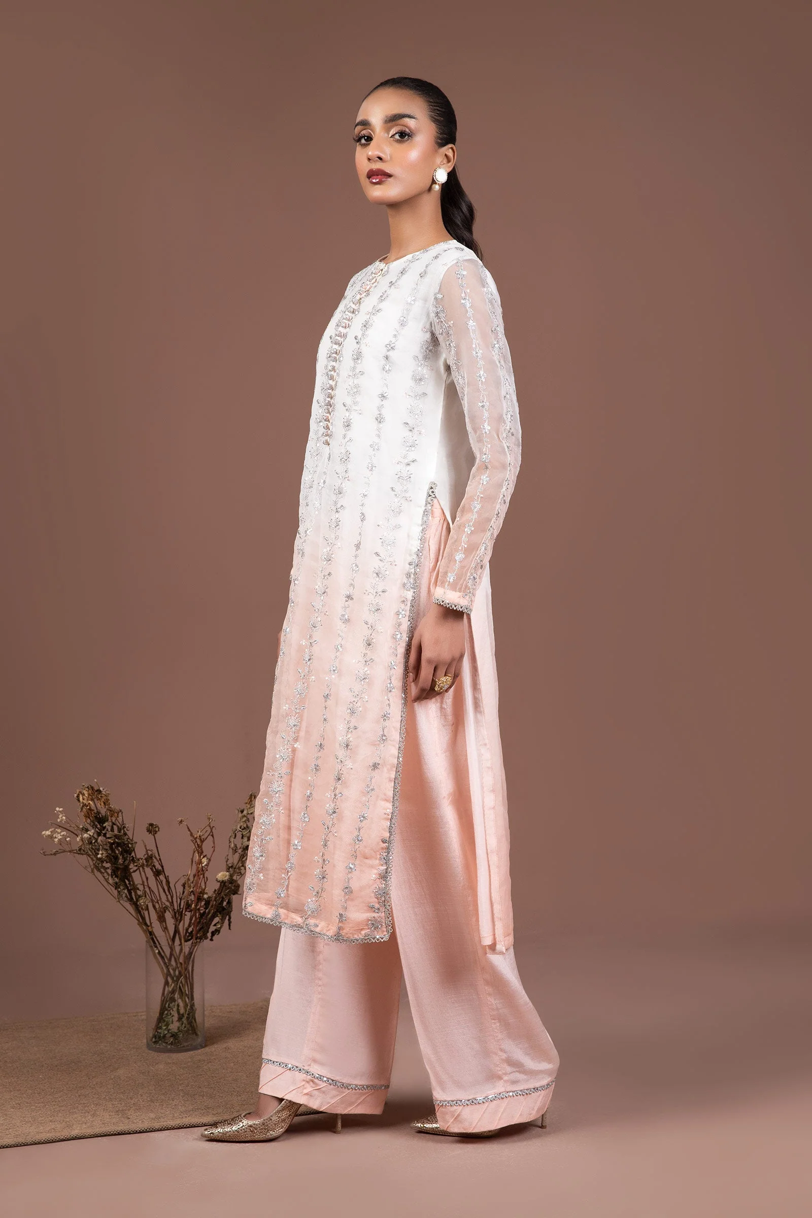 2 Pc Embroidered Organza Suit - Image 3