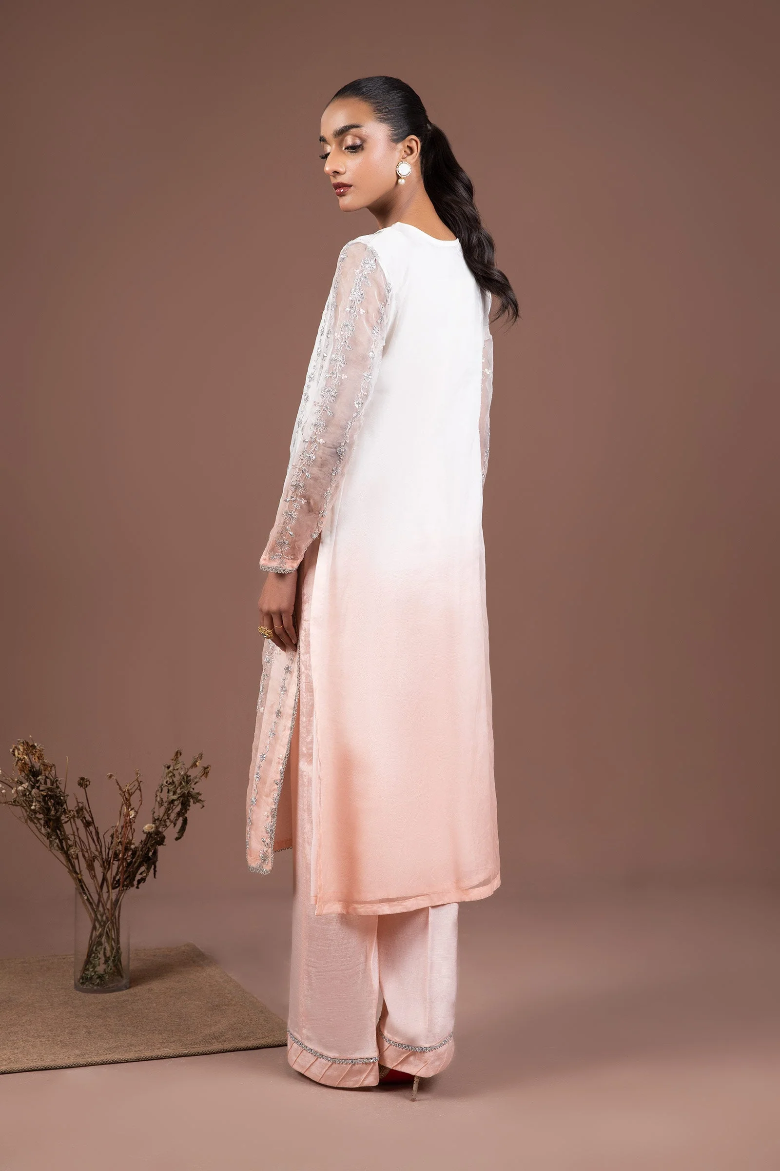 2 Pc Embroidered Organza Suit - Image 4