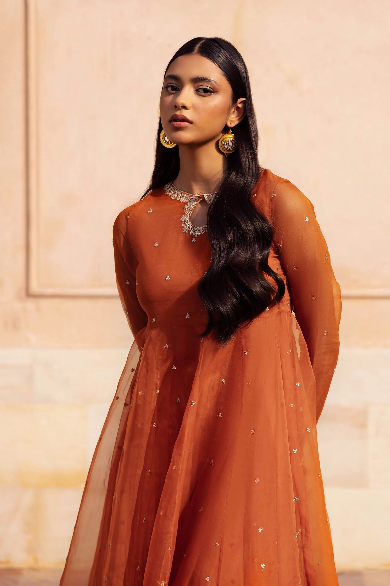 2 Piece Embroidered Organza Suit - Image 2