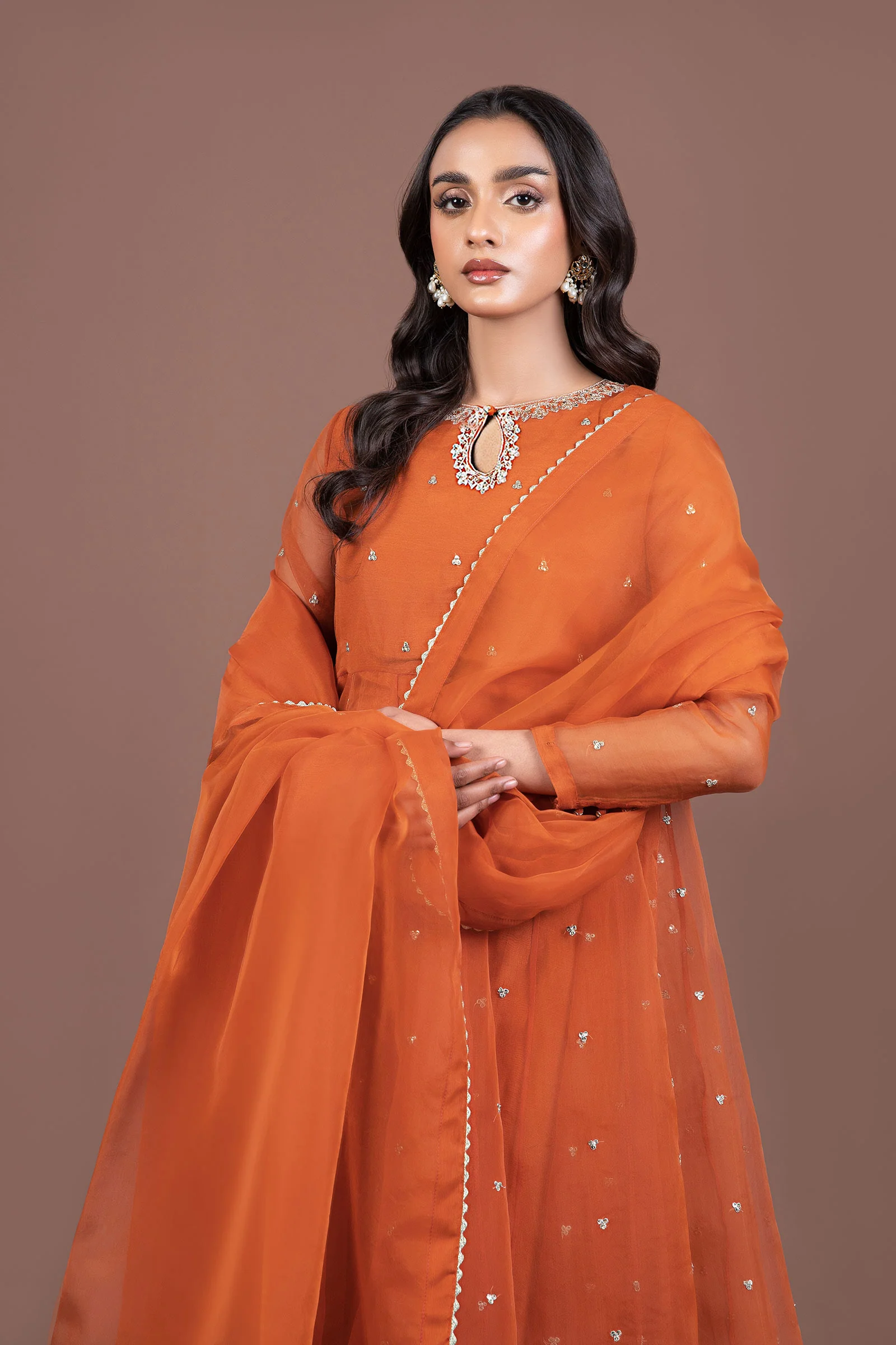 2 Piece Embroidered Organza Suit - Image 5
