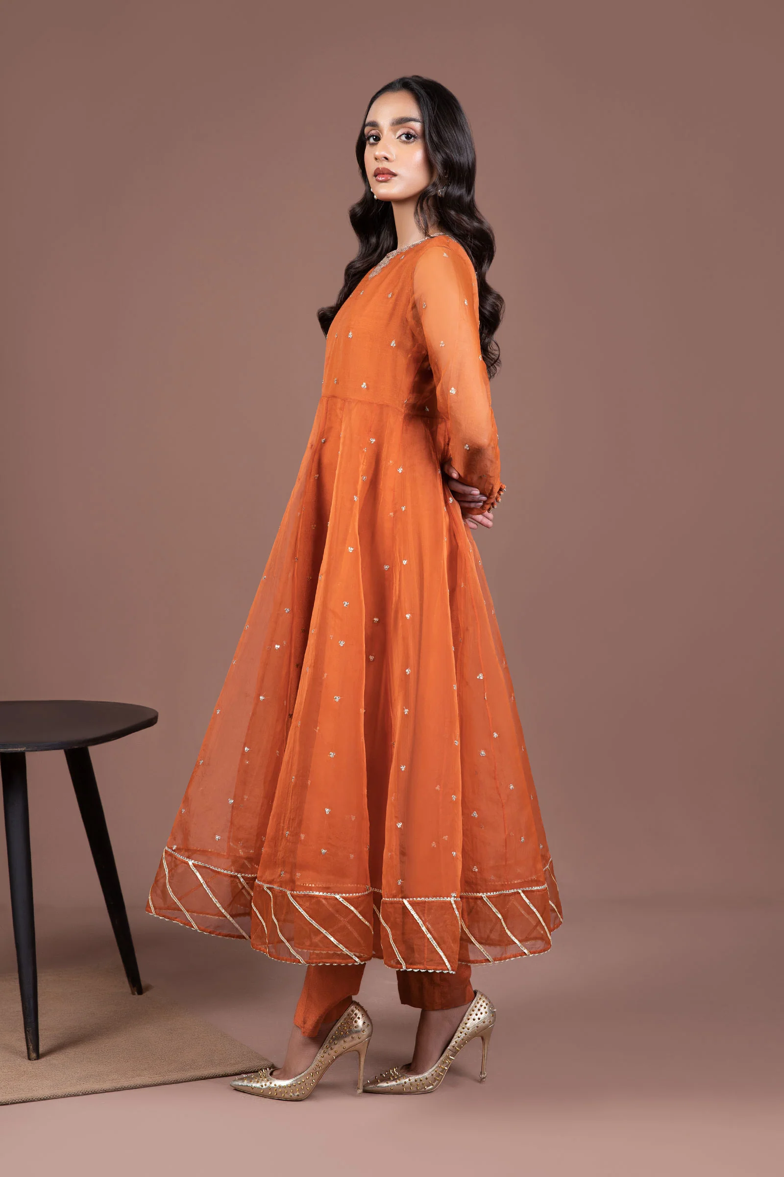 2 Piece Embroidered Organza Suit - Image 7