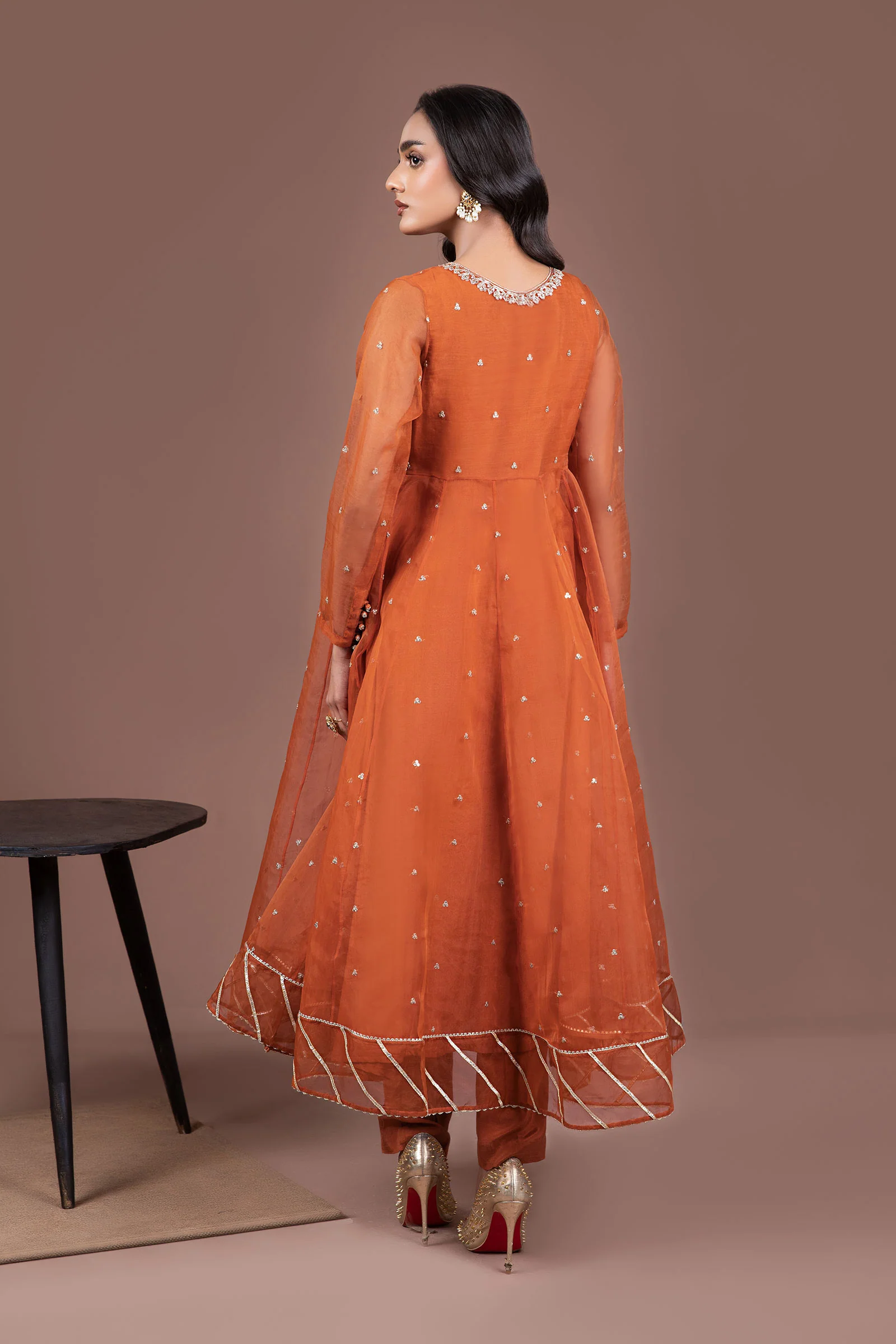 2 Piece Embroidered Organza Suit - Image 8